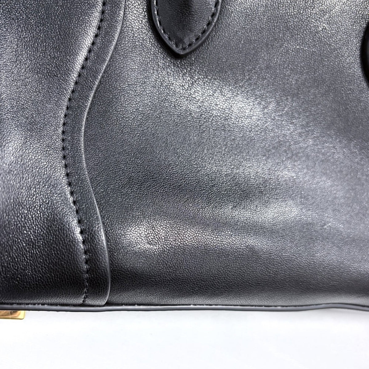 Celine Black White Leather Handbag Shoulder Bag (Pre-Owned)