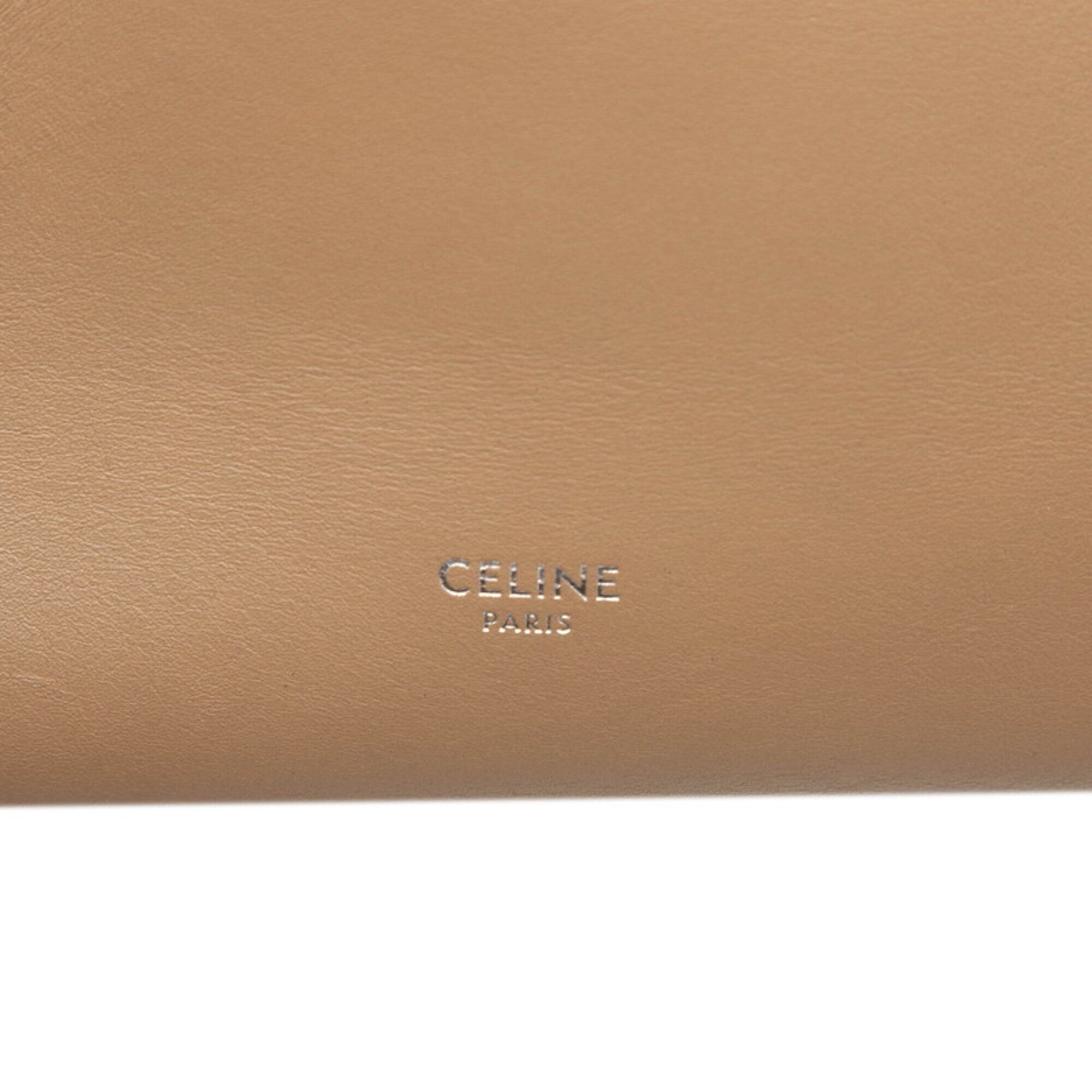 Celine Beige Leather Handbag Shoulder Bag (Pre-Owned)