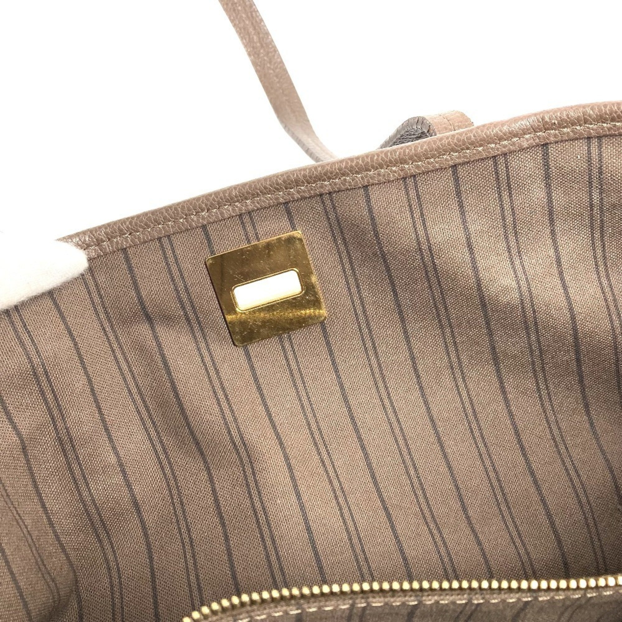 Louis Vuitton Brown Monogram Empreinte Leather Handbag Shoulder Bag Tote Bag (Pre-Owned)