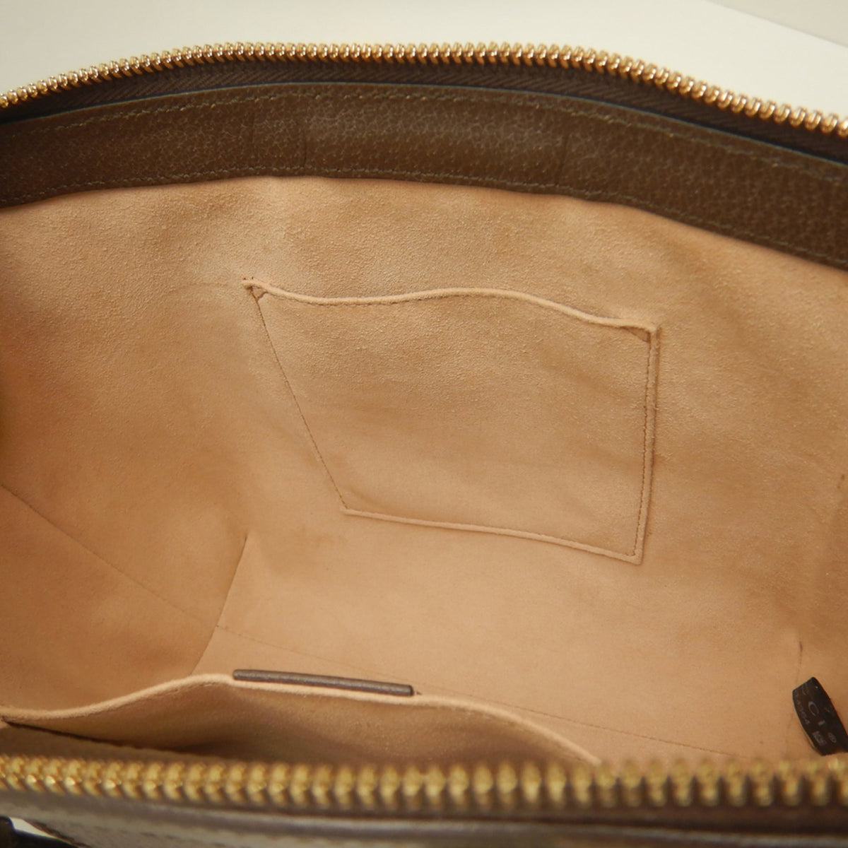 Gucci Beige Brown Gg Supreme Leather Handbag (Pre-Owned)