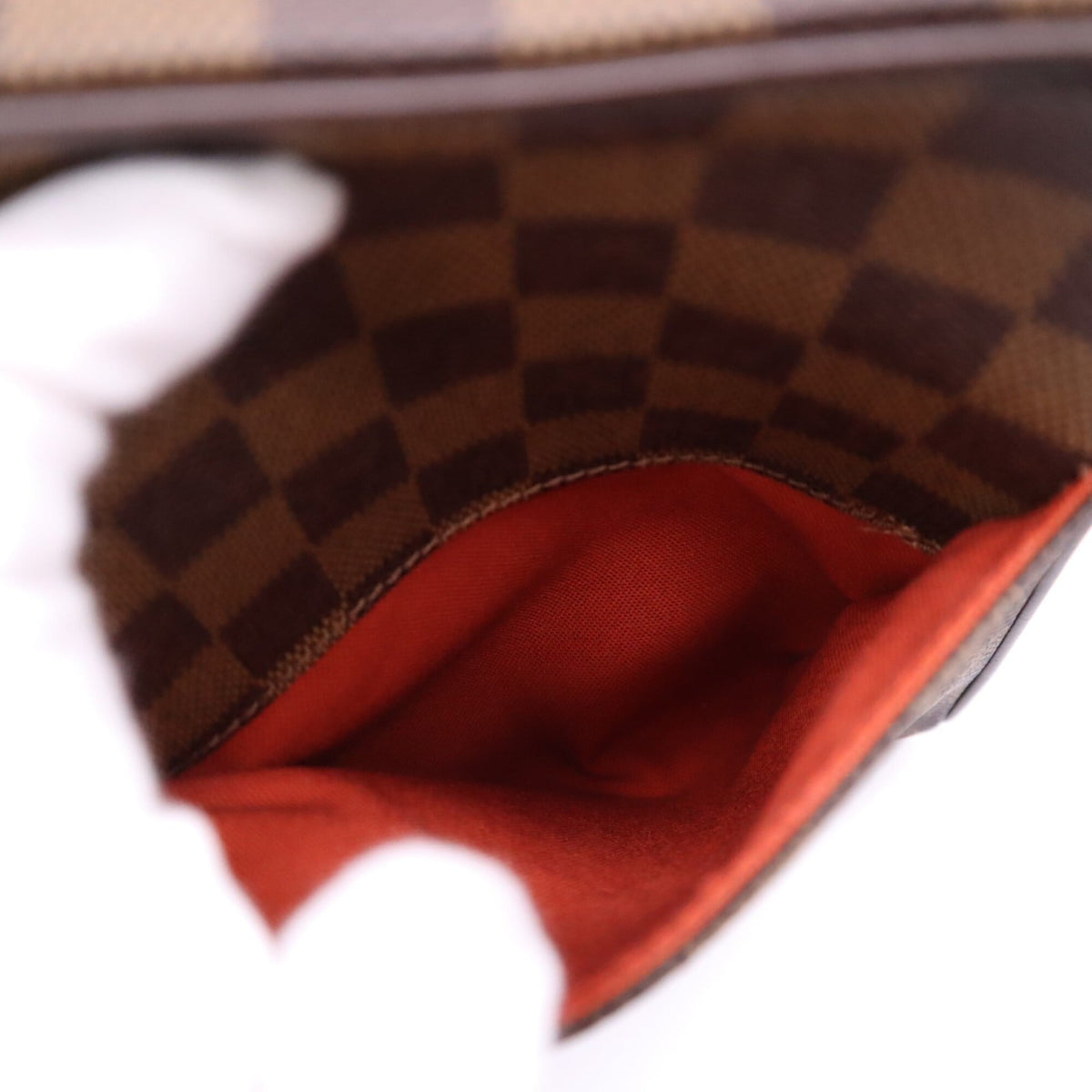 Louis Vuitton Damier Beige Brown Coated Canvas Leather Shoulder Bag (Pre-Owned)