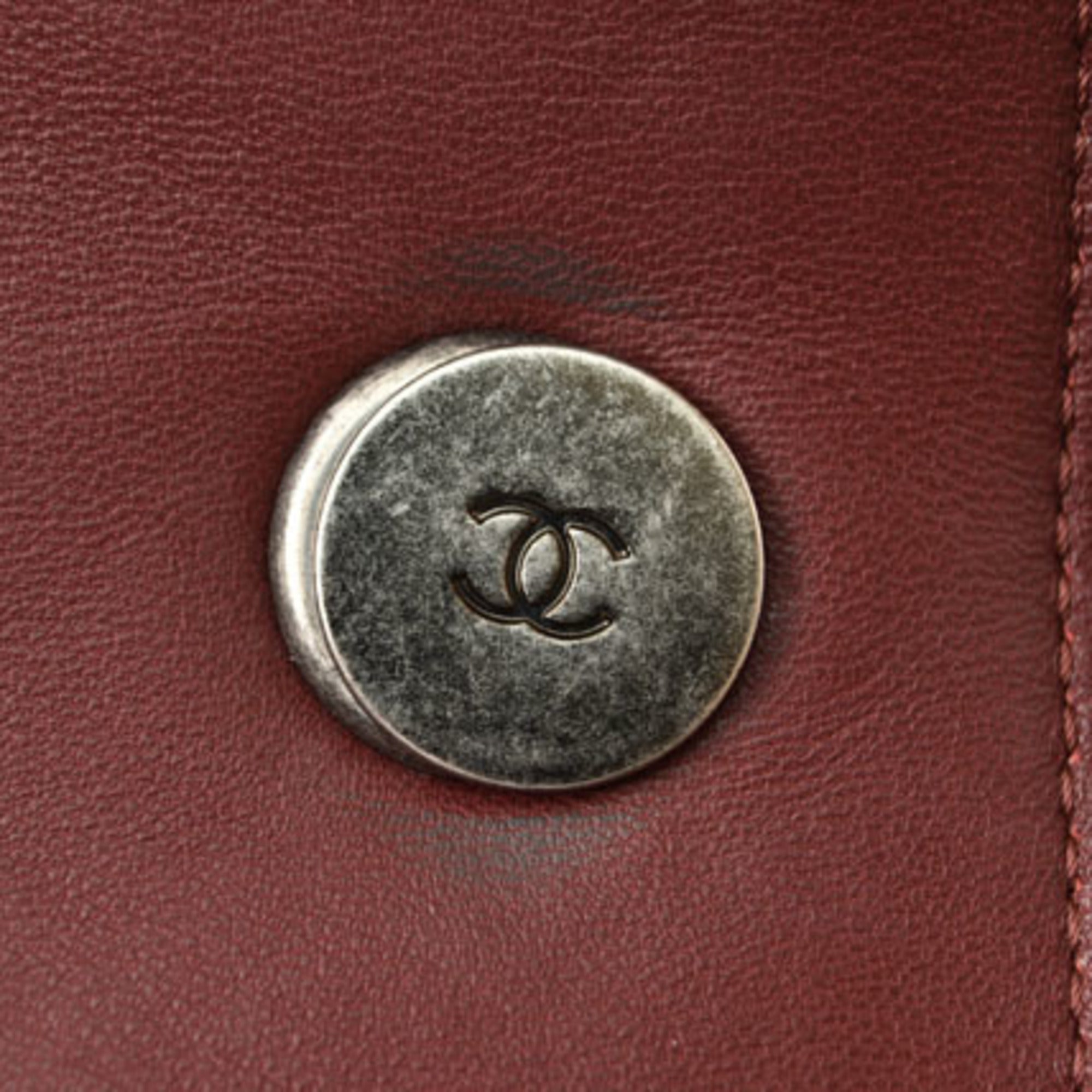 Chanel Bordeaux Saddle Bag Shoulder Bag (Pre-Owned)