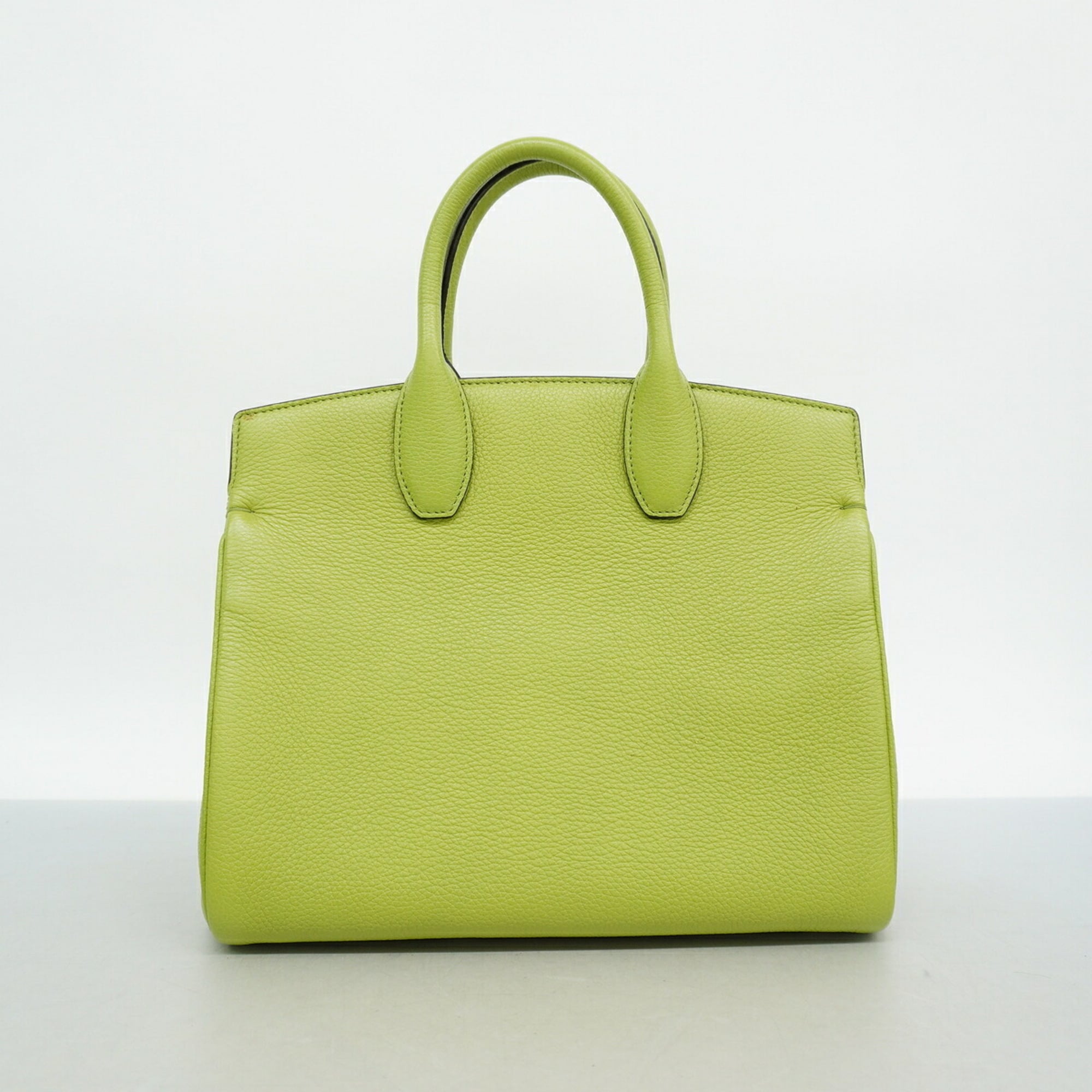 Salvatore Ferragamo Green Leather Handbag (Pre-Owned)