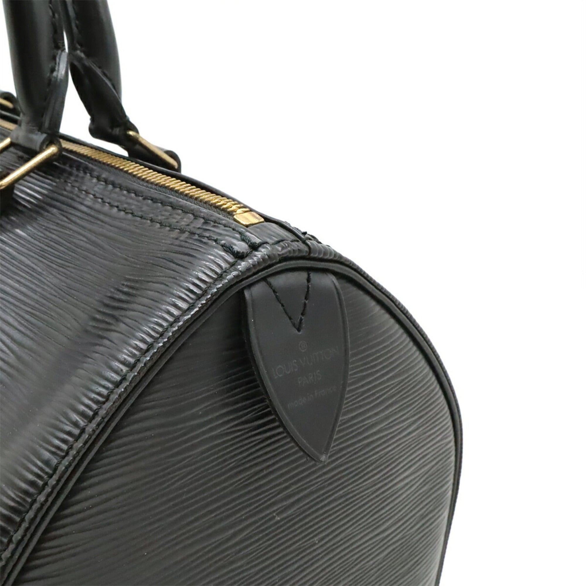 Louis Vuitton Black Noir Epi Leather Boston Bag Handbag (Pre-Owned)