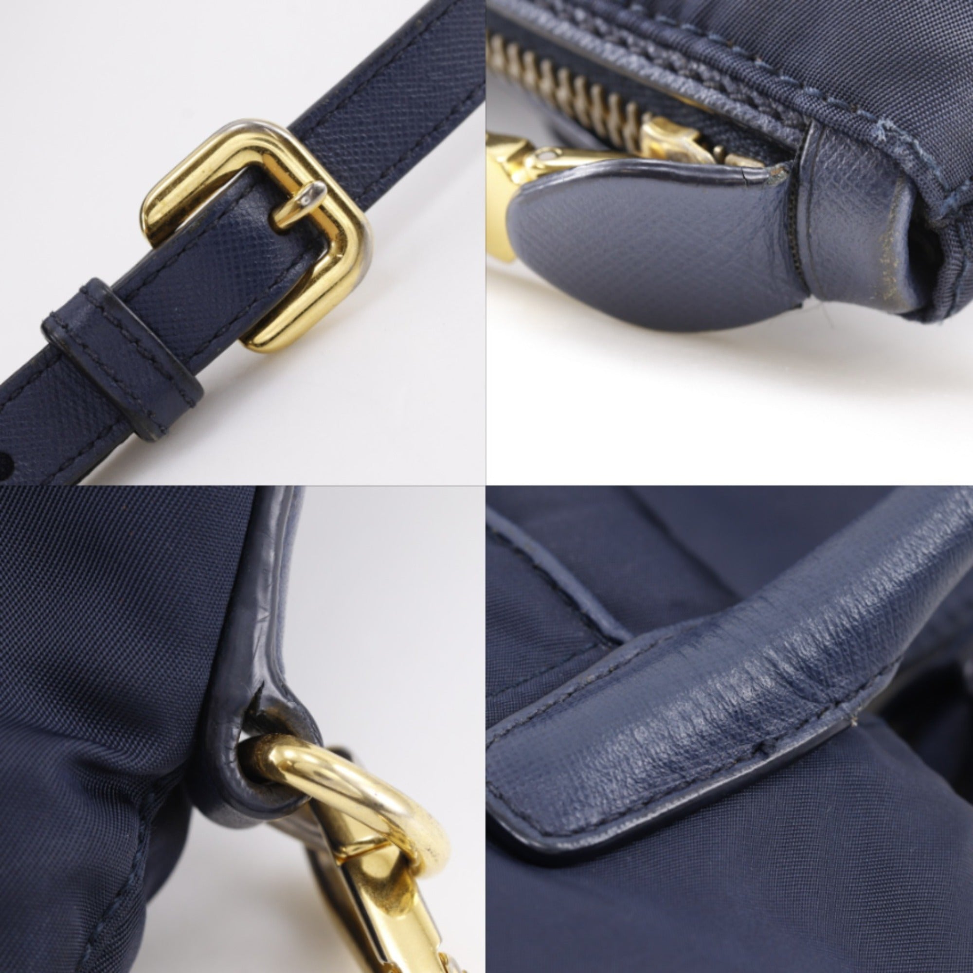 Prada Navy Nylon Handbag (Pre-Owned)