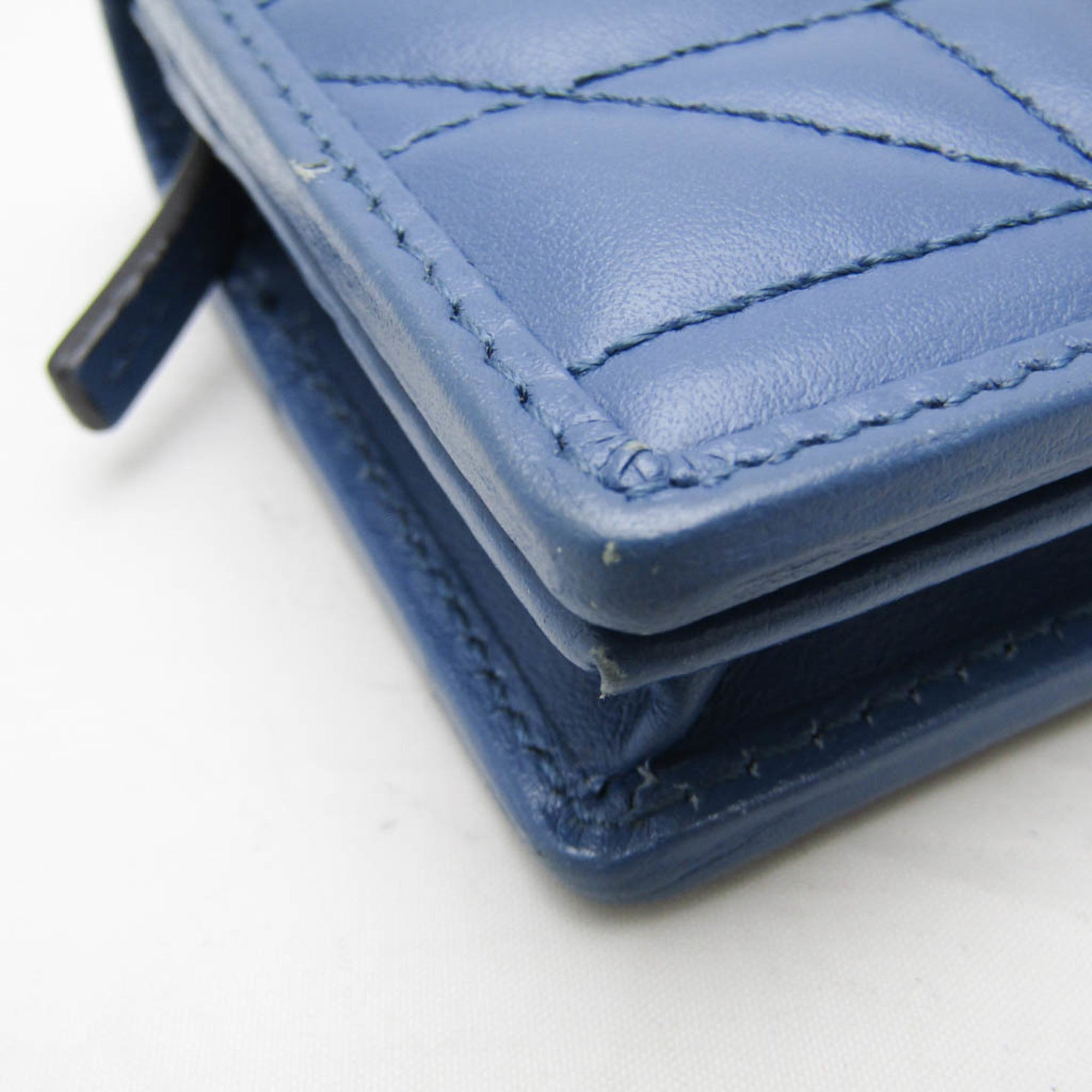 Gucci Blue Leather Wallet (Bi-Fold) (Pre-Owned)