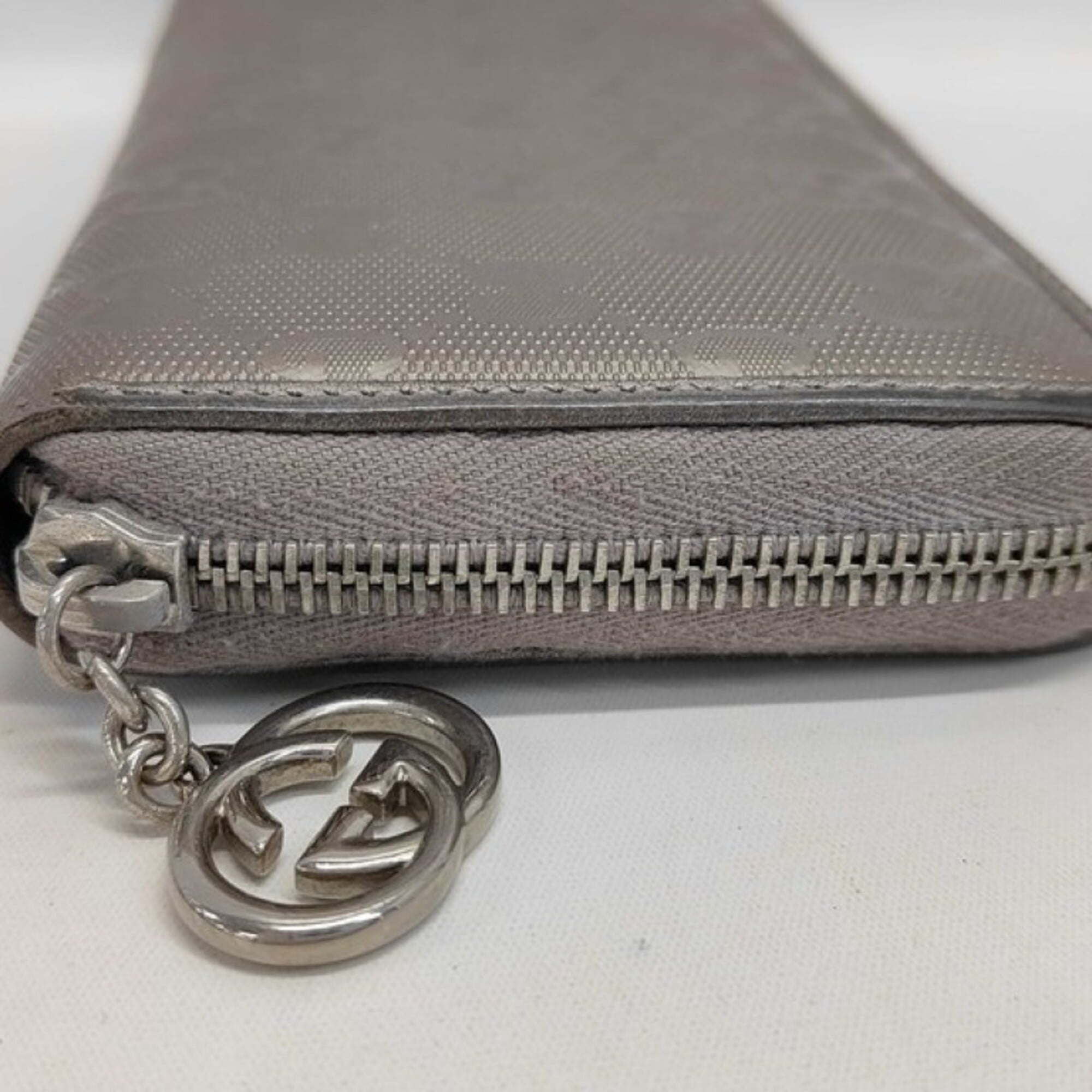 Gucci Gold Pvc Leather Long Wallet (Bi-Fold) (Pre-Owned)