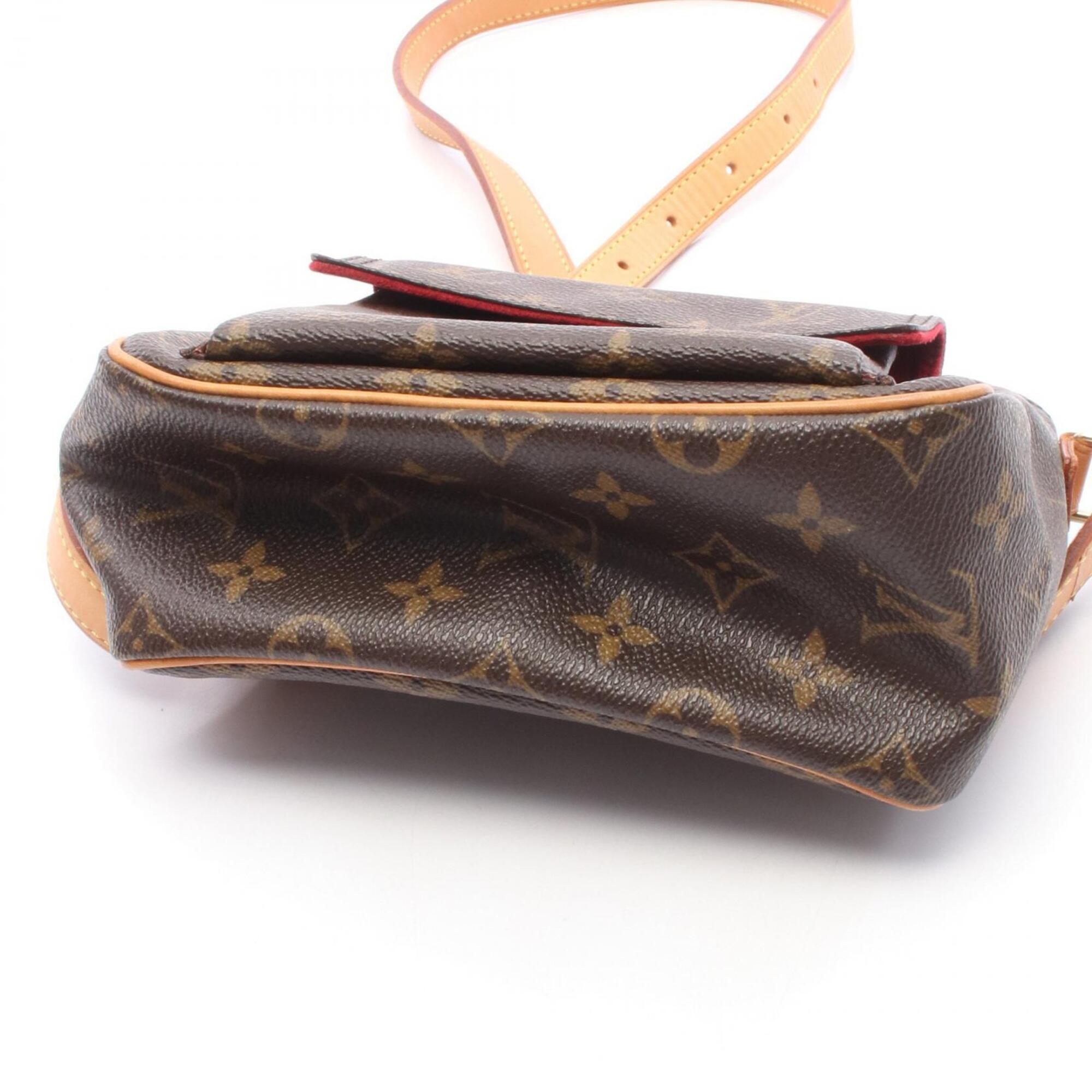 Louis Vuitton Brown Monogram Coated Canvas Leather Handbag Shoulder Bag (Pre-Owned)
