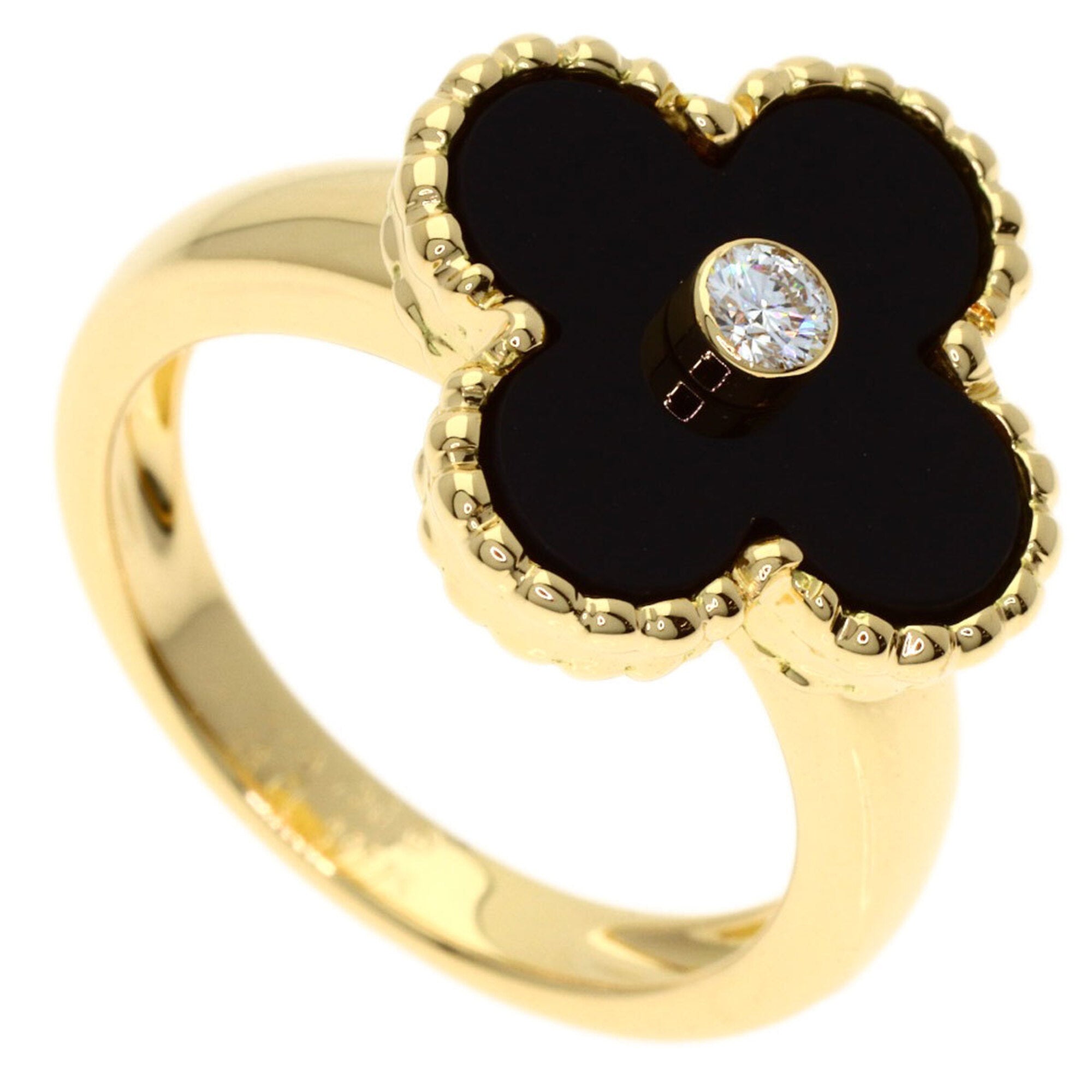 Van Cleef & Arpels Vintage Alhambra Yellow Gold (18K) Band Ring (Pre-Owned)