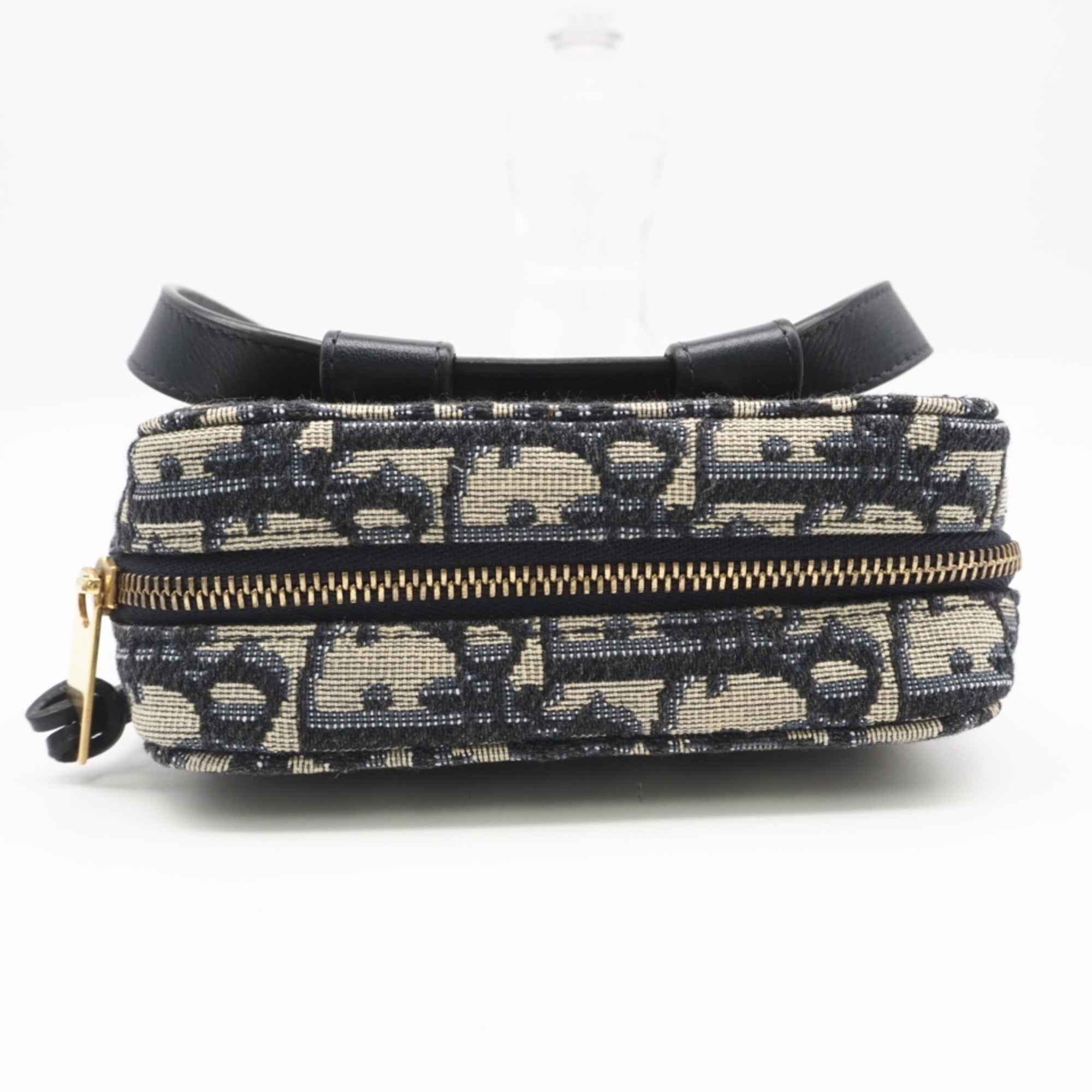 Christian Dior Trotter Beige Blue Canvas Leather Fanny Pack (Pre-Owned)