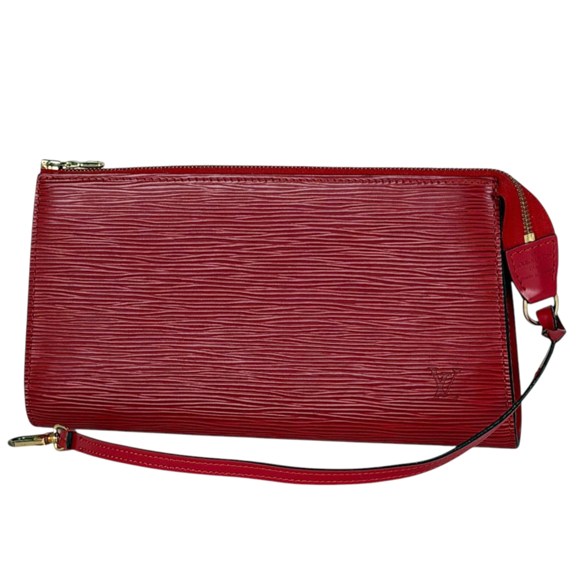 Louis Vuitton Castilian Red Epi Leather Pochette Pouch (Pre-Owned)