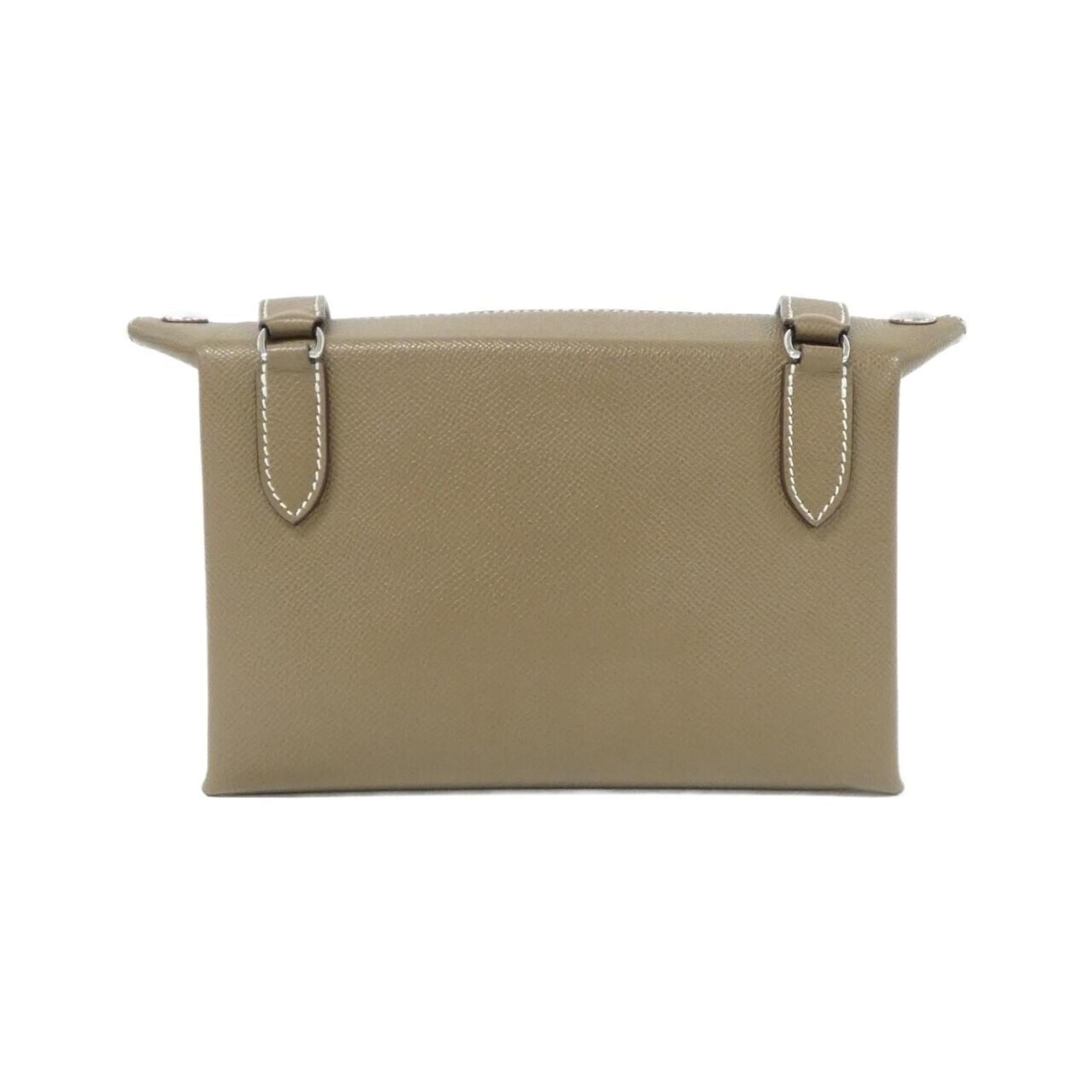 Hermes Beige Etoupe Gray Epsom Leather Shoulder Bag (Pre-Owned)