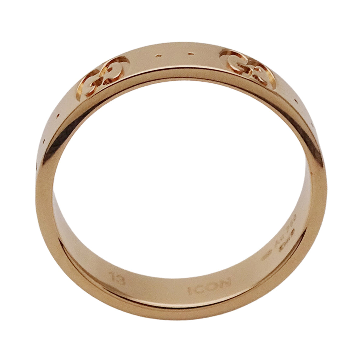 Gucci Icon Pink Gold Pink Gold (18K) Band Ring (Pre-Owned)