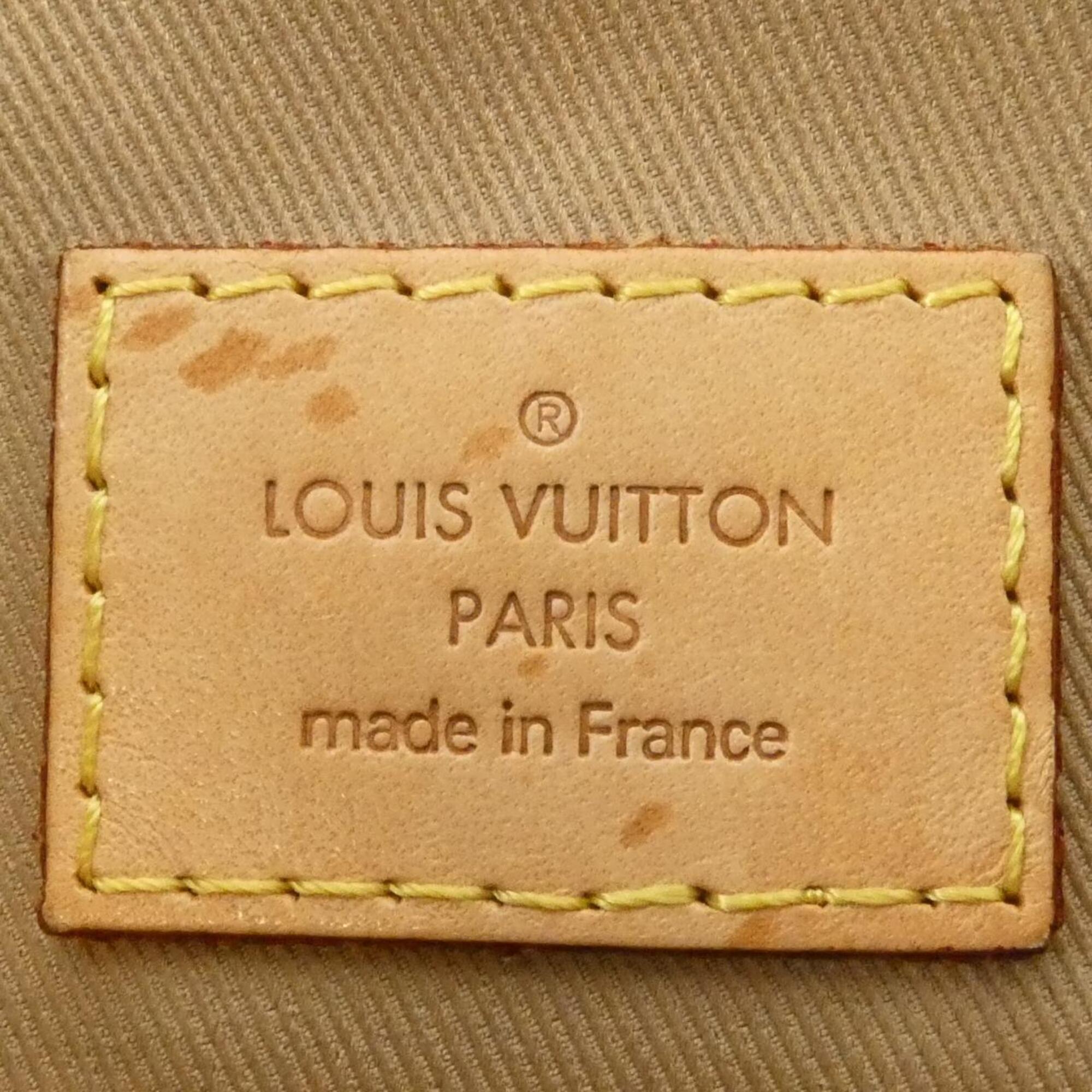 Louis Vuitton Monogram Beige Marron Coated Canvas Shoulder Bag (Pre-Owned)