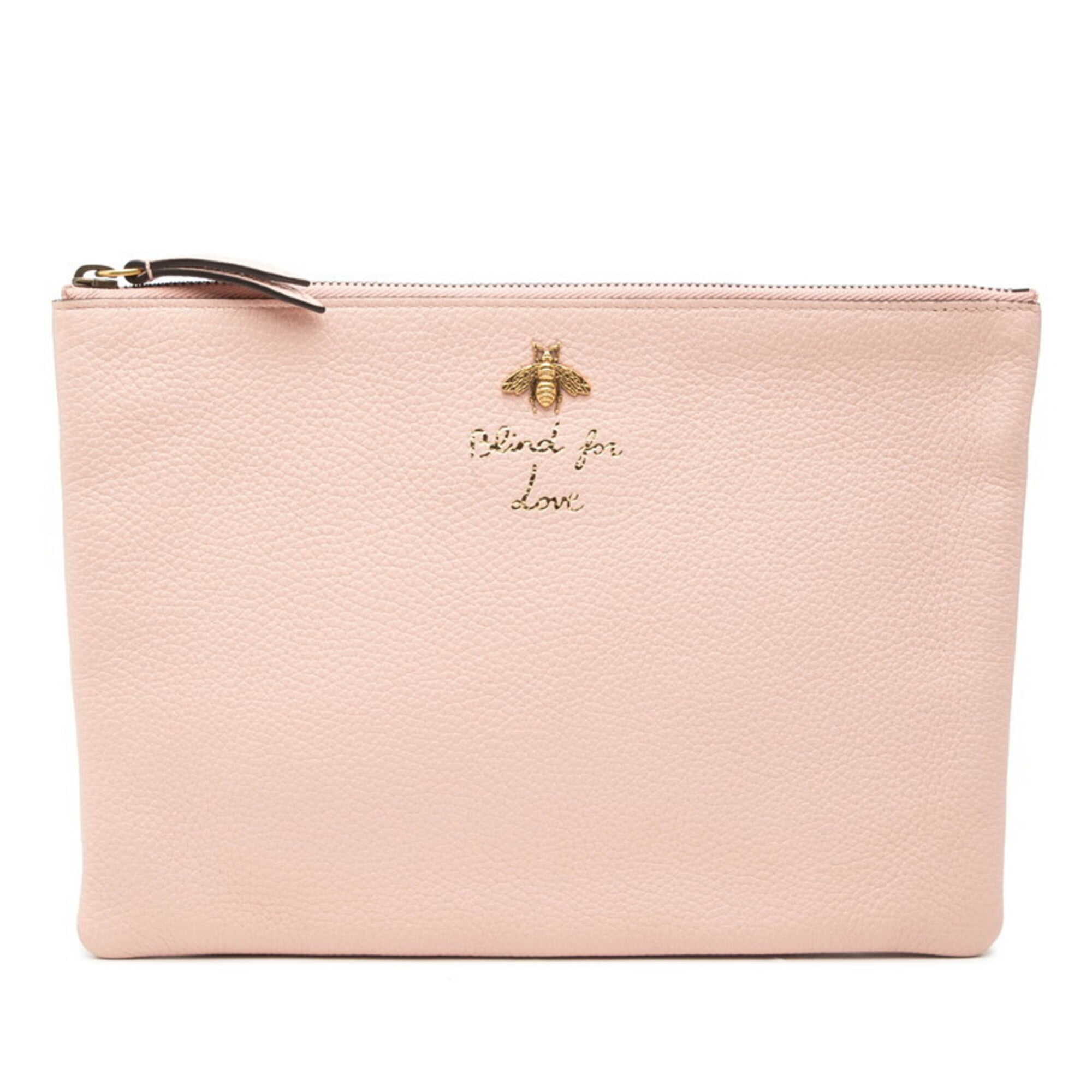 Gucci Pink Leather Clutch Bag (Pre-Owned)