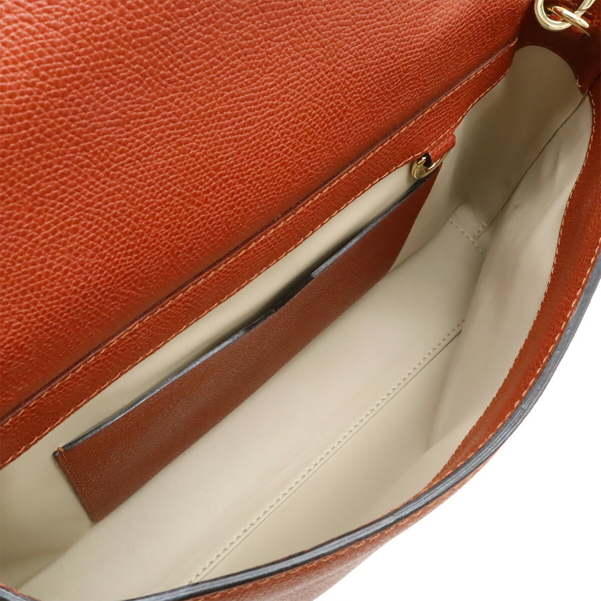 Valextra Red Color Leather Handbag Shoulder Bag (Pre-Owned)
