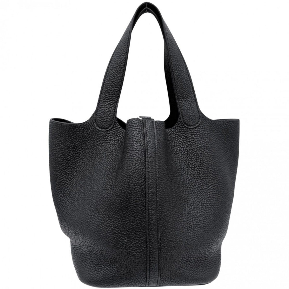 Hermes Black Leather Handbag (Pre-Owned)