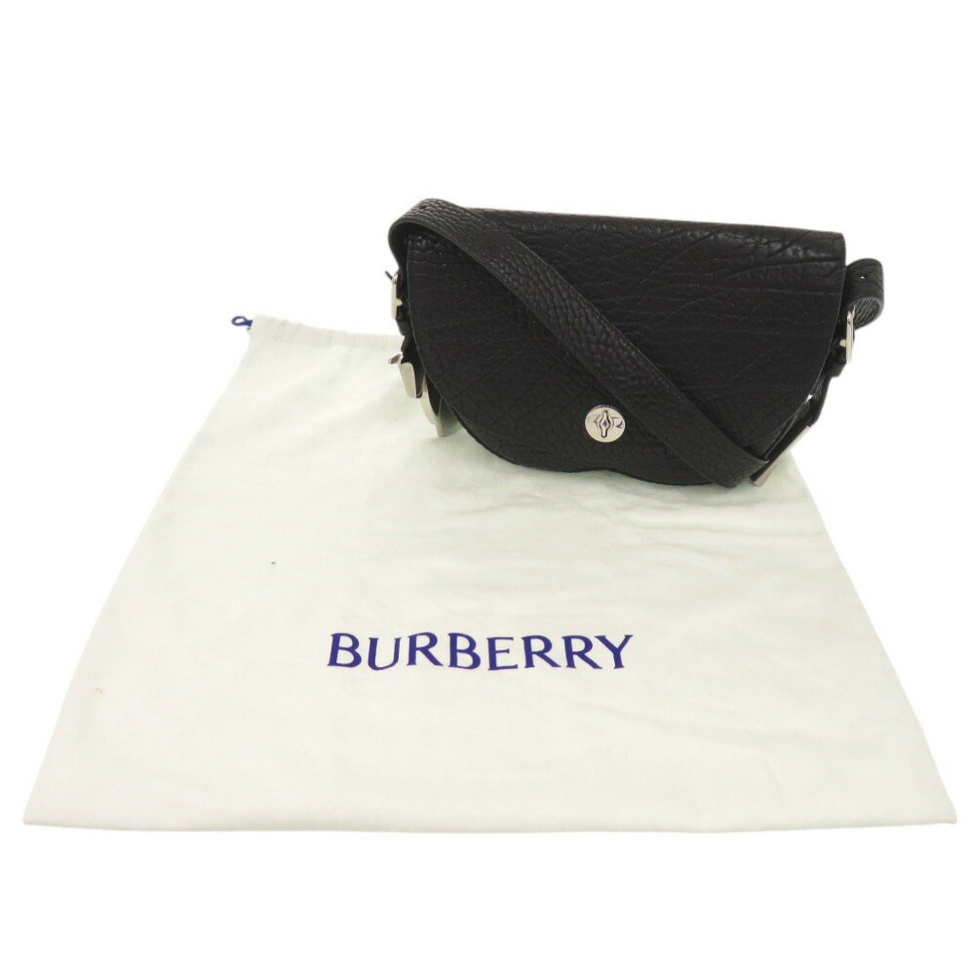 Burberry Black Leather Shoulder Bag (Pre-Owned)