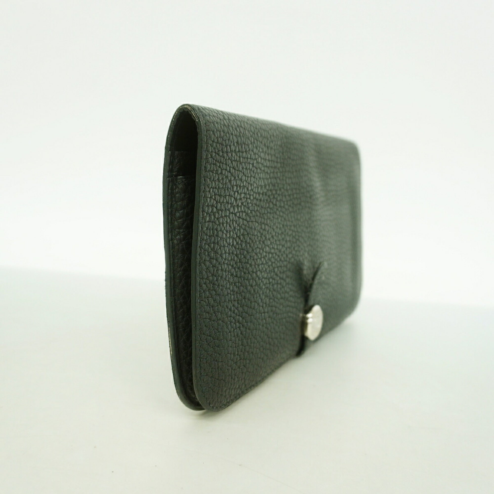 Hermes Black Togo Leather Long Wallet (Bi-Fold) (Pre-Owned)