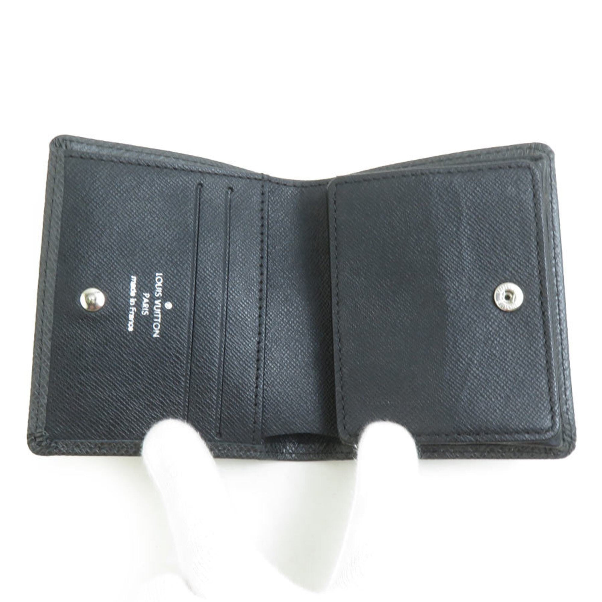Louis Vuitton Black Taiga Leather Wallet (Bi-Fold) (Pre-Owned)