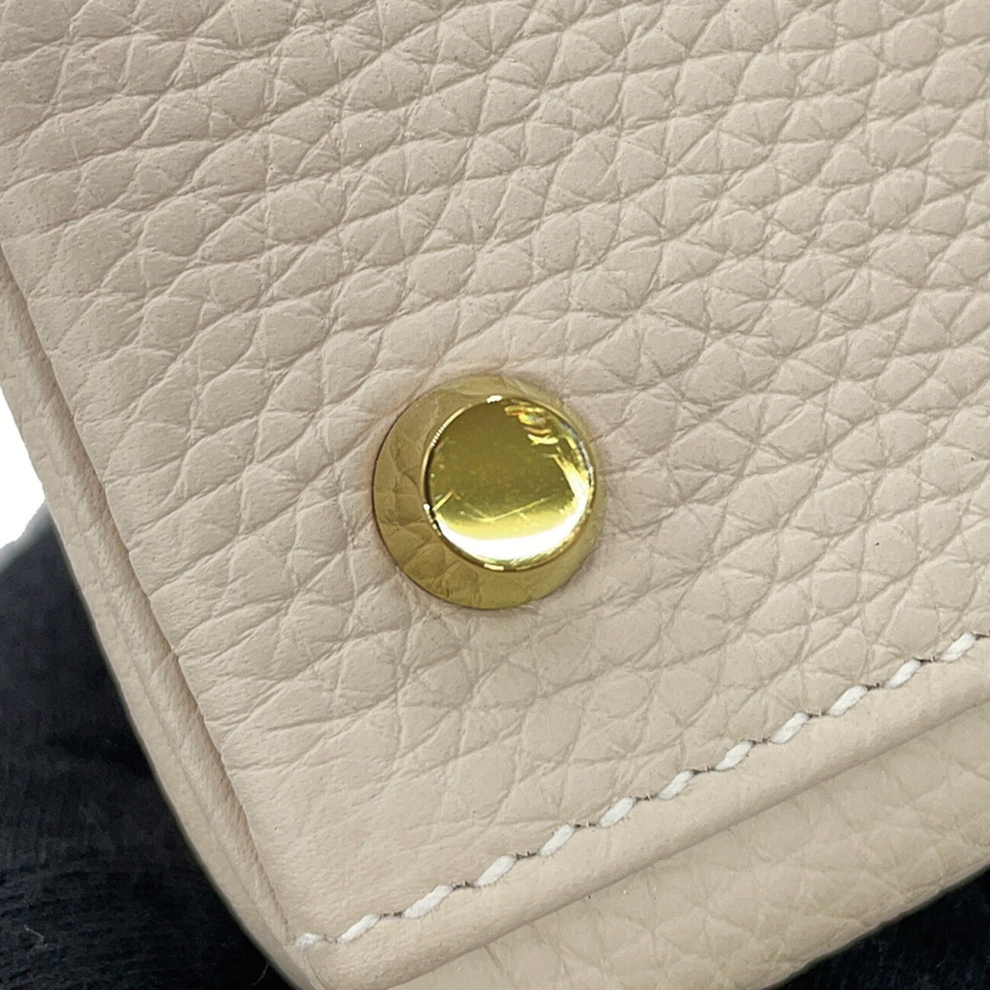 Hermes Kelly Gold Taurillon Clemence Leather Handbag (Pre-Owned)