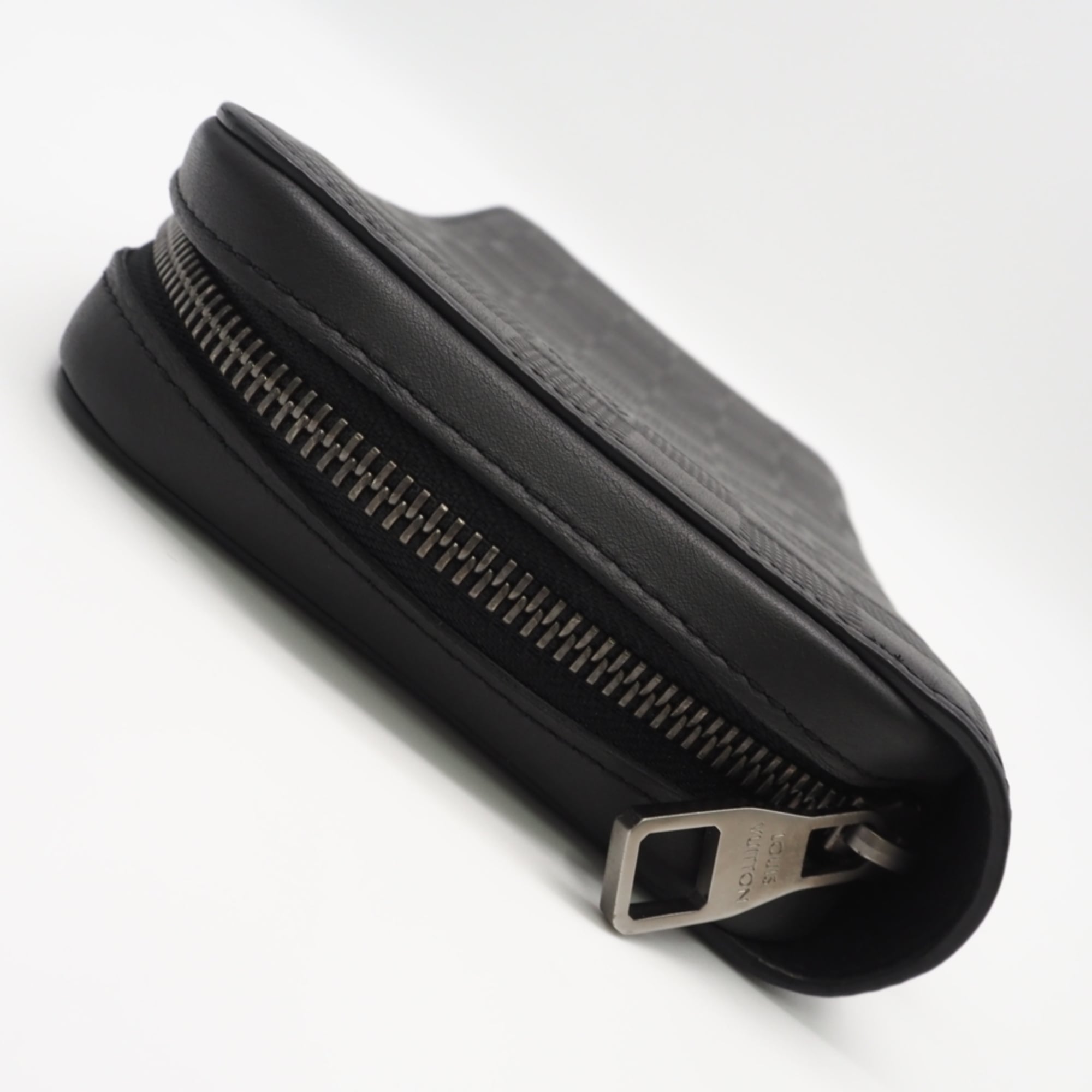 Louis Vuitton Damier Infini Black Leather Long Wallet (Bi-Fold) (Pre-Owned)