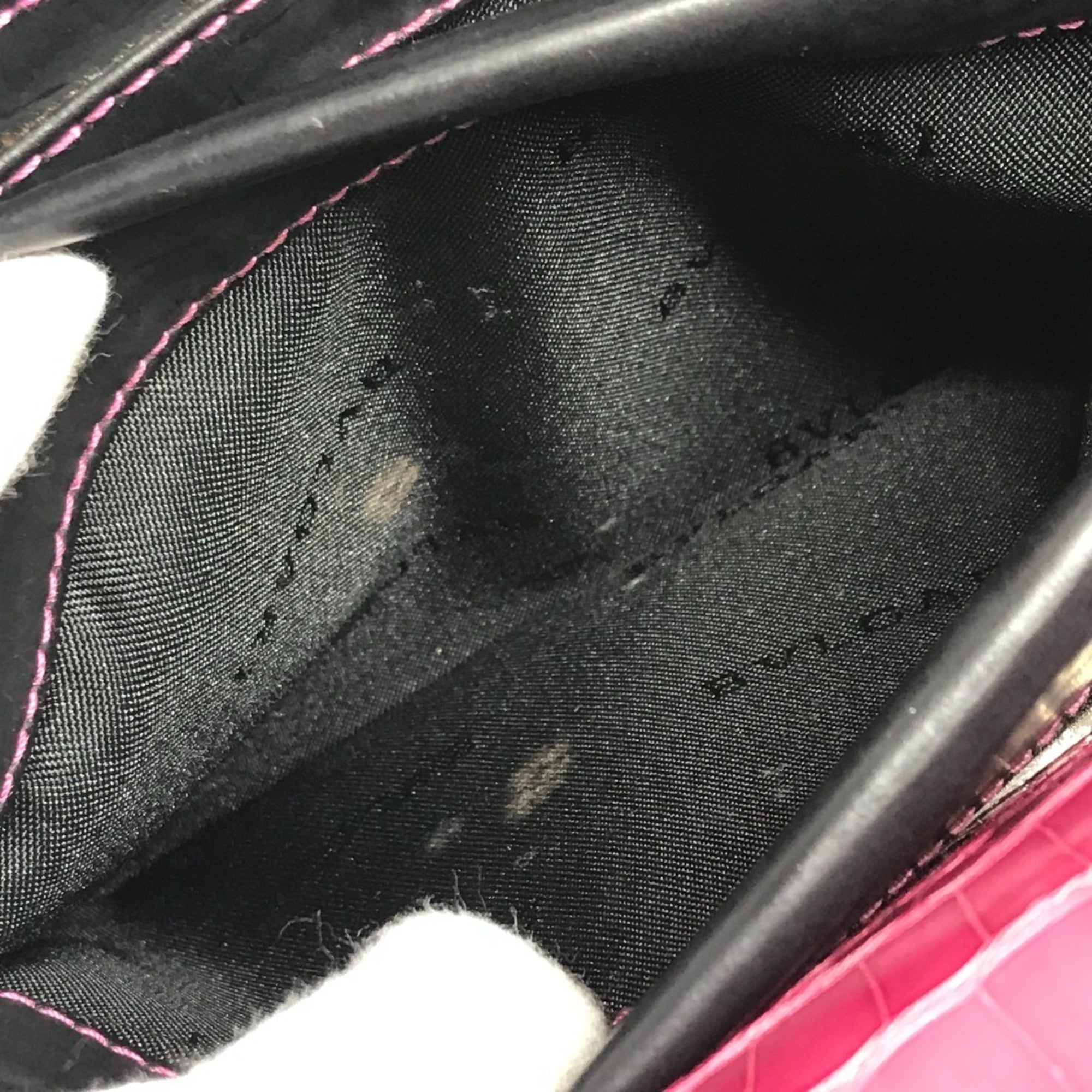 Bvlgari Black Pink Rubber Leather Handbag Shoulder Bag (Pre-Owned)