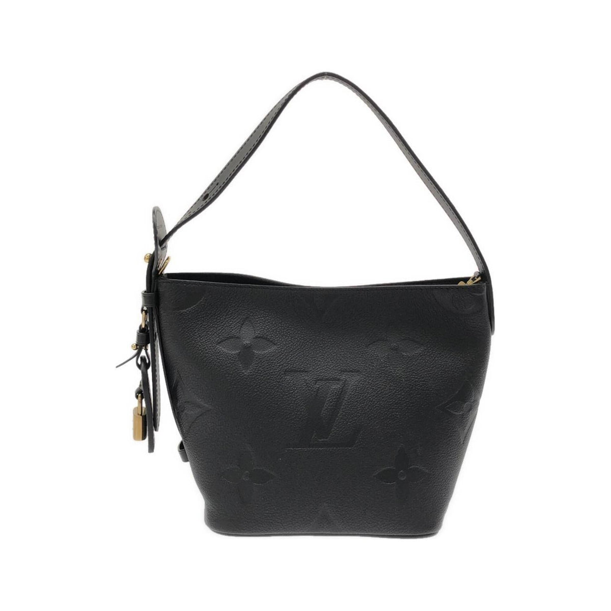 Louis Vuitton Black Leather Handbag (Pre-Owned)