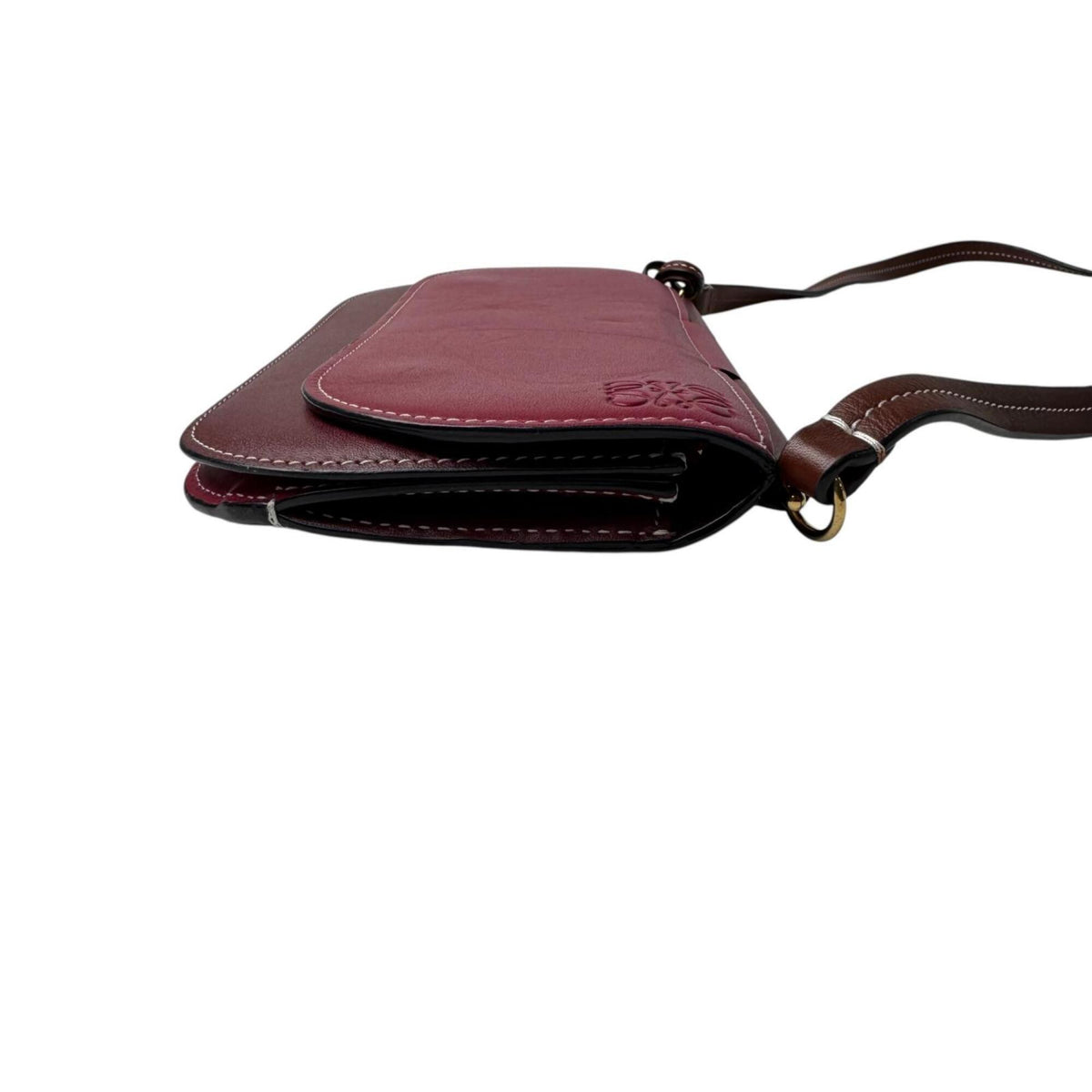 Loewe Bordeaux Leather Pochette Shoulder Bag (Pre-Owned)