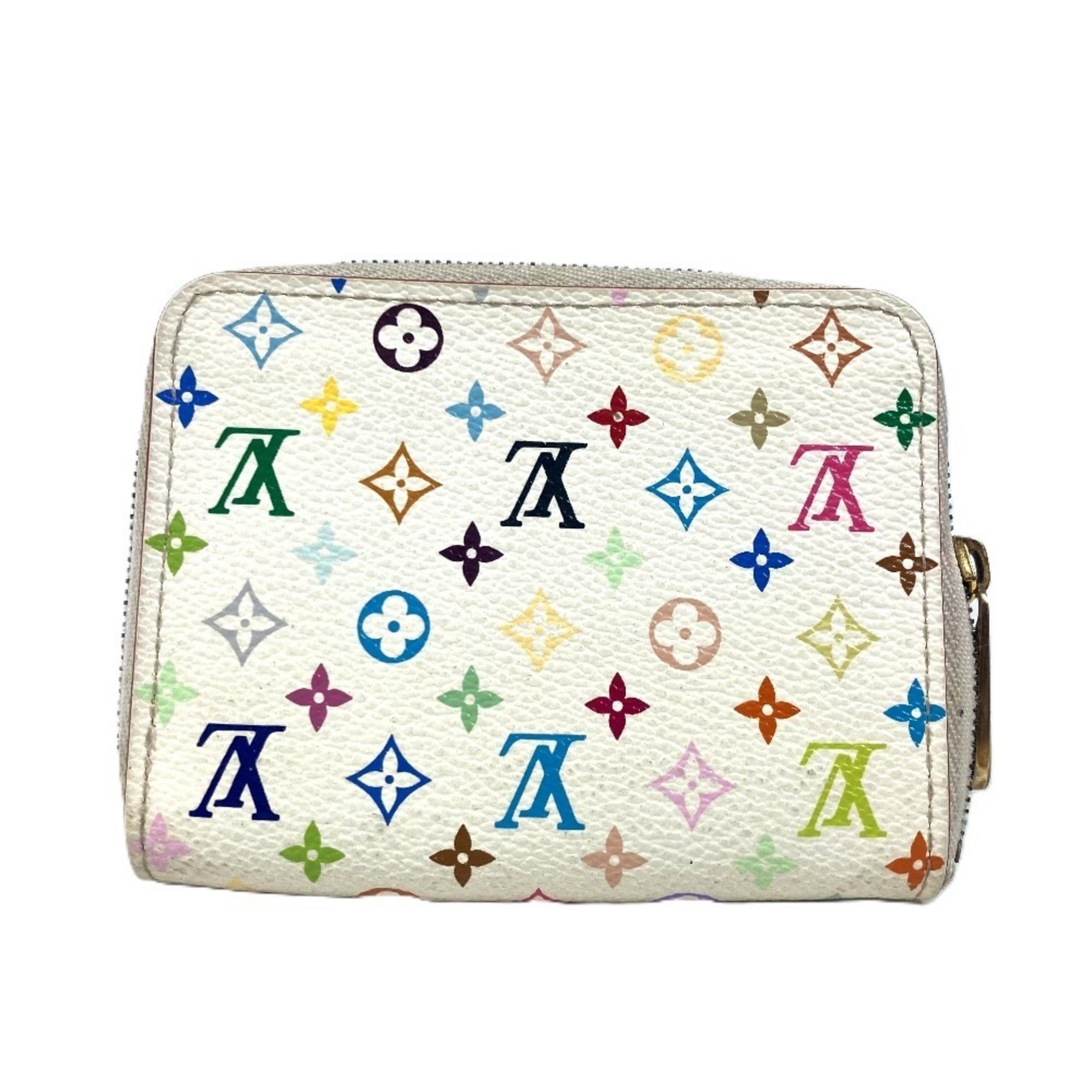 Louis Vuitton Blanc Multi-Color White Monogram Multicolore Coin Purse/Coin Case (Pre-Owned)