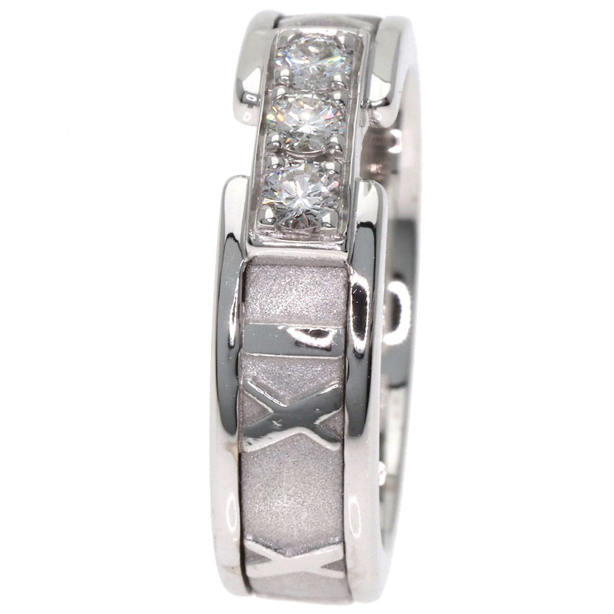 Tiffany Atlas White Gold (18K) Band Ring (Pre-Owned)