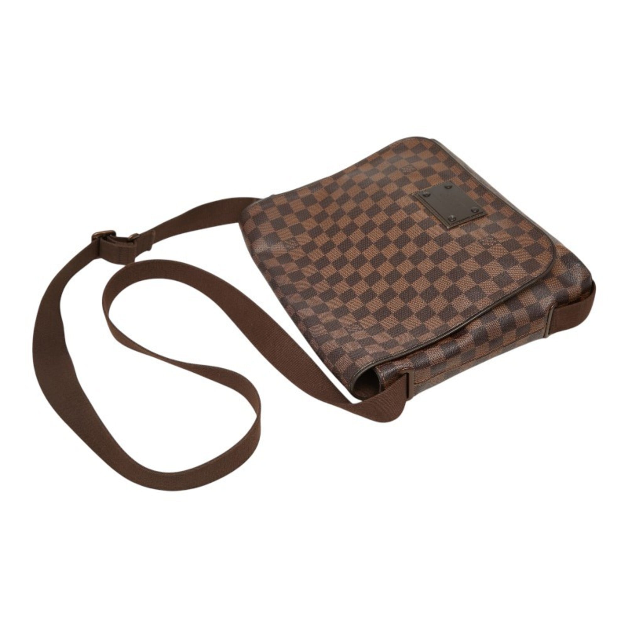 Louis Vuitton Brown Pvc Leather Messenger Bag Shoulder Bag (Pre-Owned)