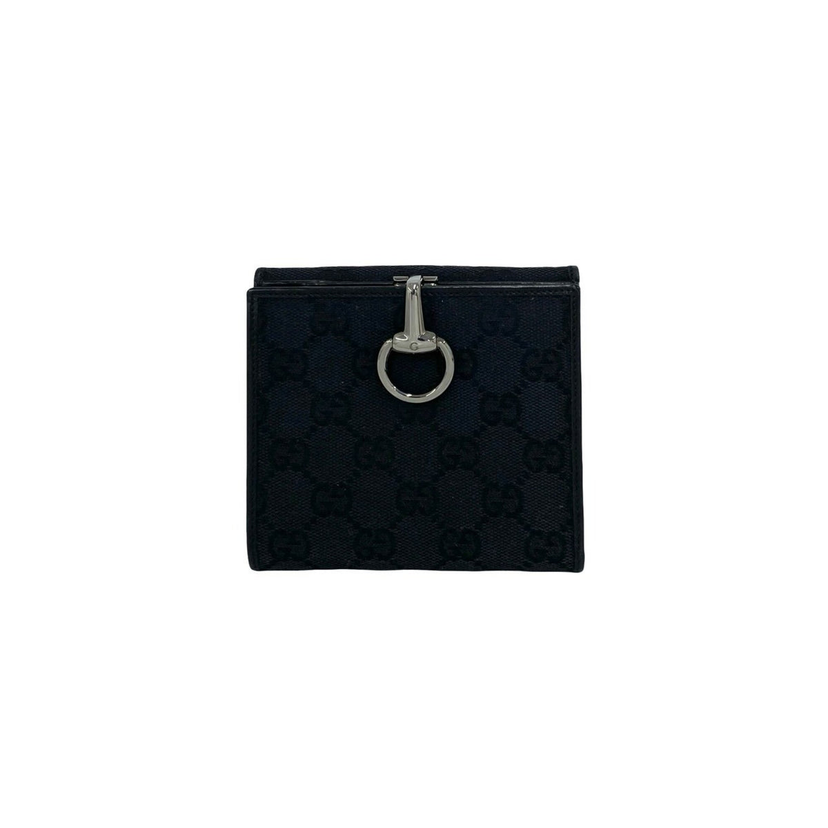 Gucci Black Canvas Leather Wallet (Bi-Fold) (Pre-Owned)