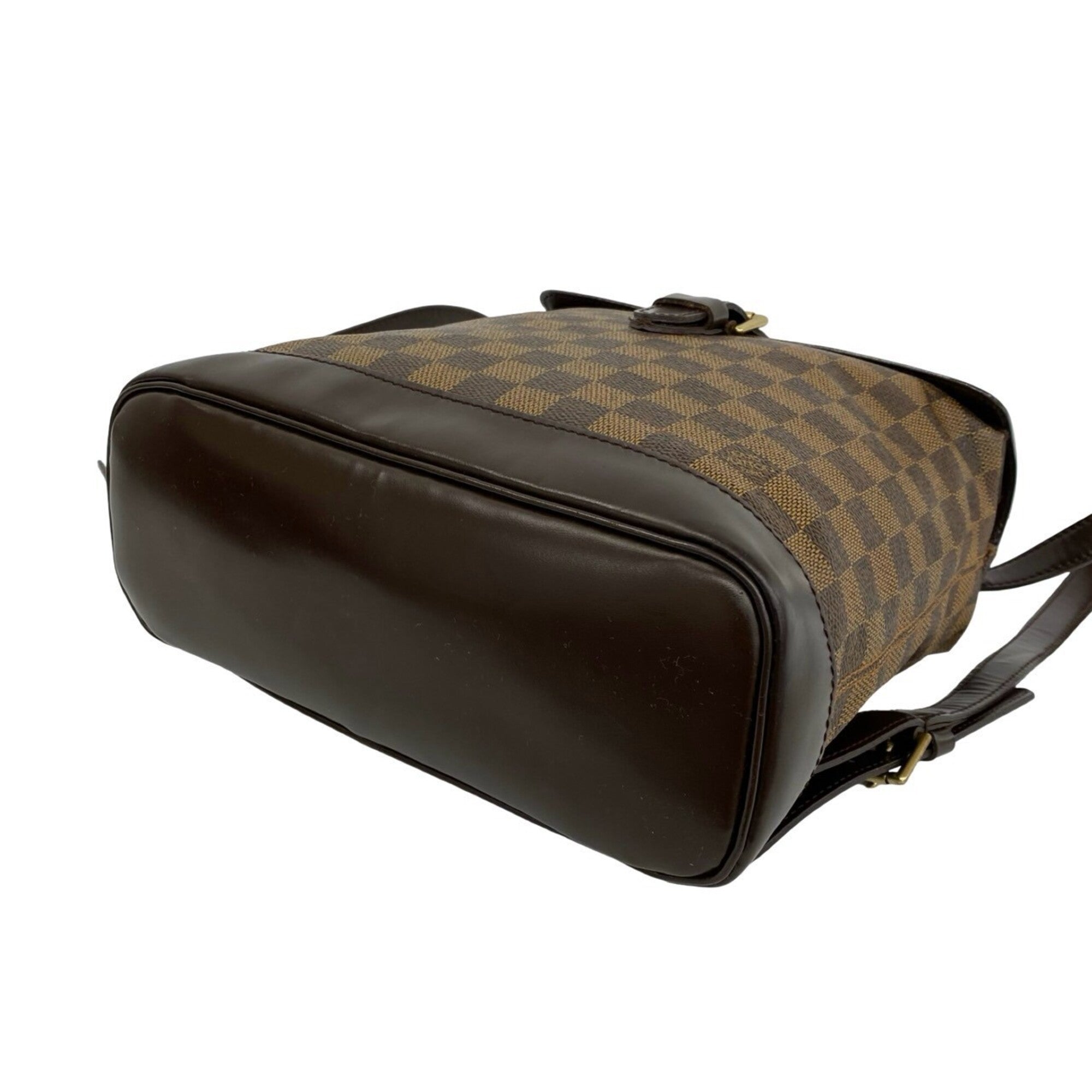 Louis Vuitton Brown Leather Pvc Backpack (Pre-Owned)