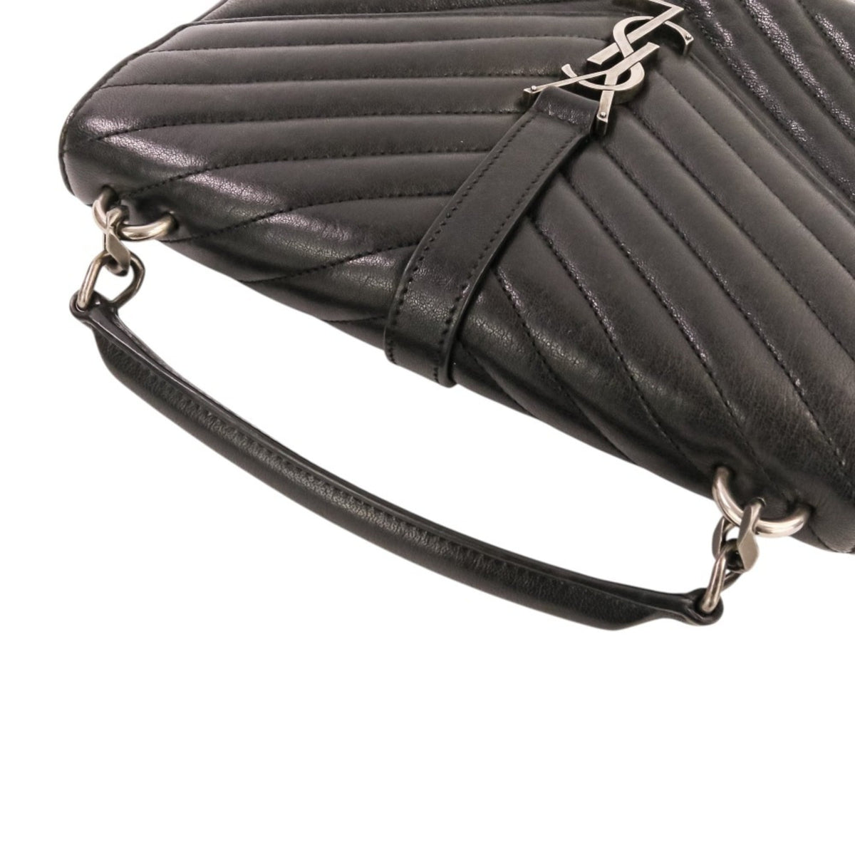 Yves Saint Laurent Black Leather Shoulder Bag (Pre-Owned)