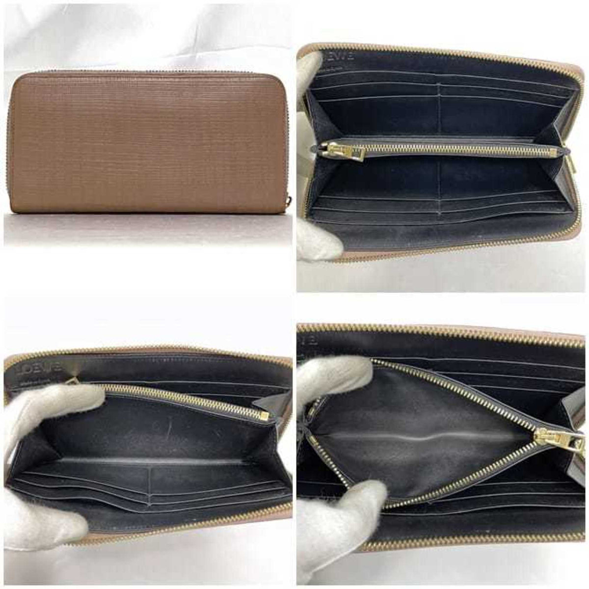 Loewe Pink Linen Long Wallet (Bi-Fold) (Pre-Owned)