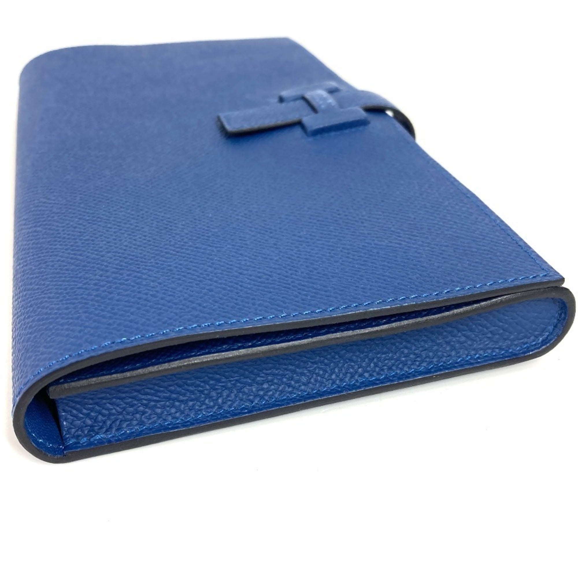 Hermes Blue Epsom Leather Long Wallet (Bi-Fold) (Pre-Owned)