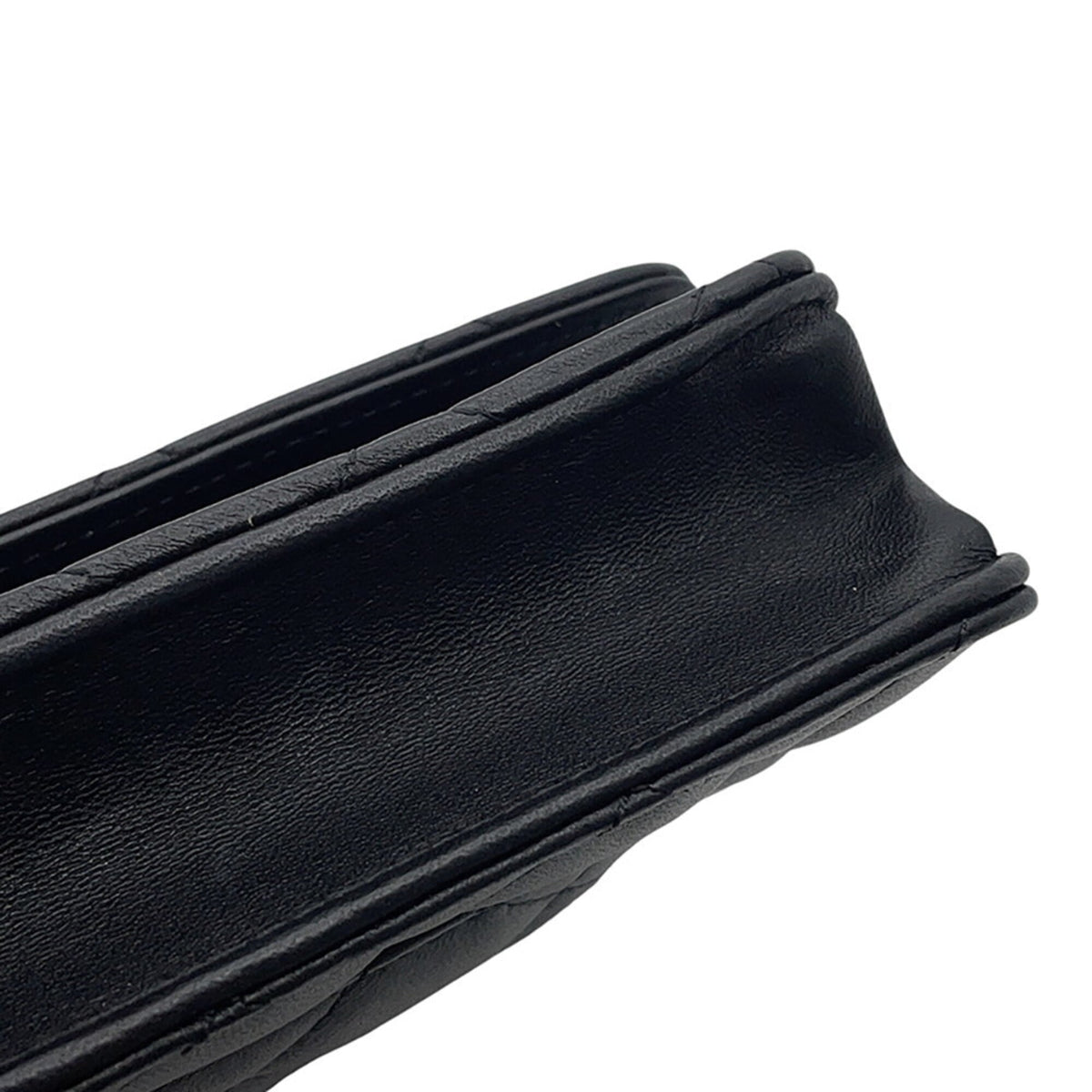 Chanel Black Leather Chain/Shoulder Wallet (Pre-Owned)