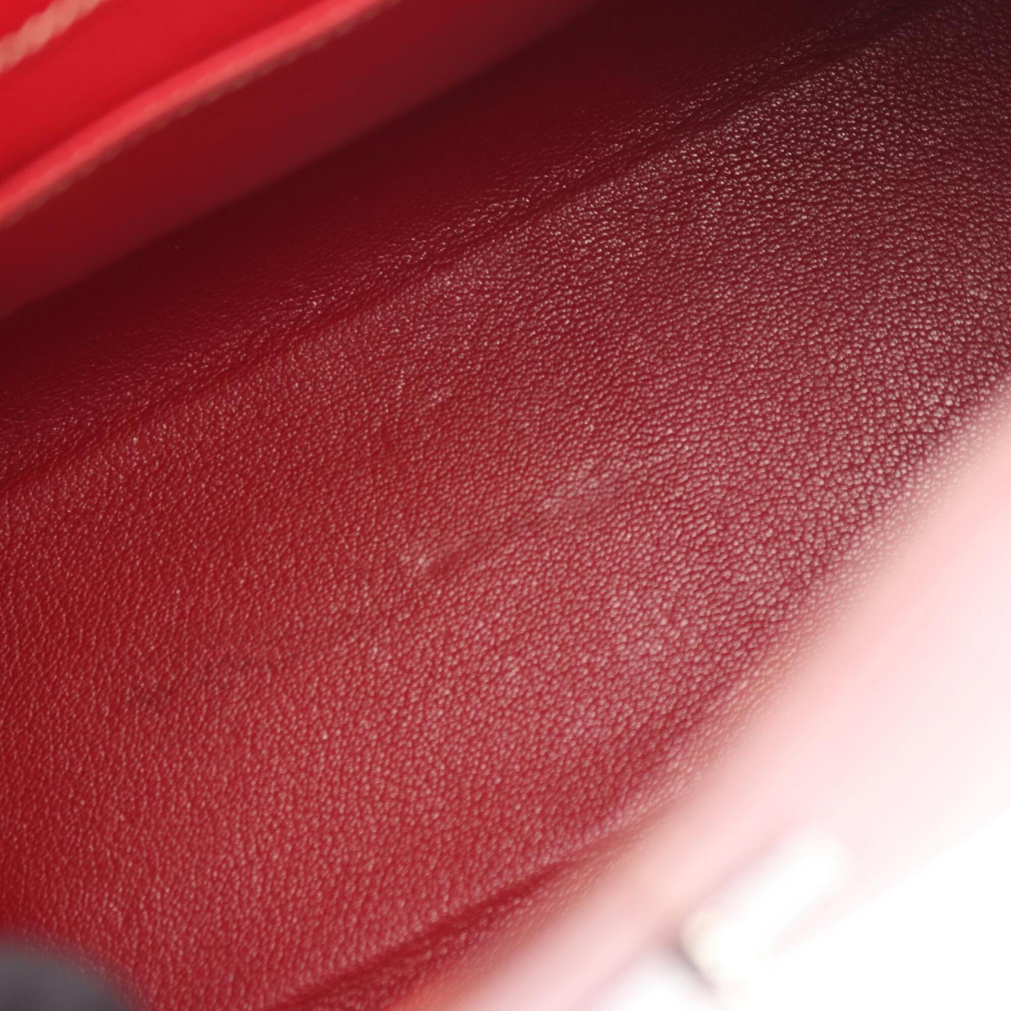 Hermes Red Color Courchevel Leather Handbag Shoulder Bag (Pre-Owned)