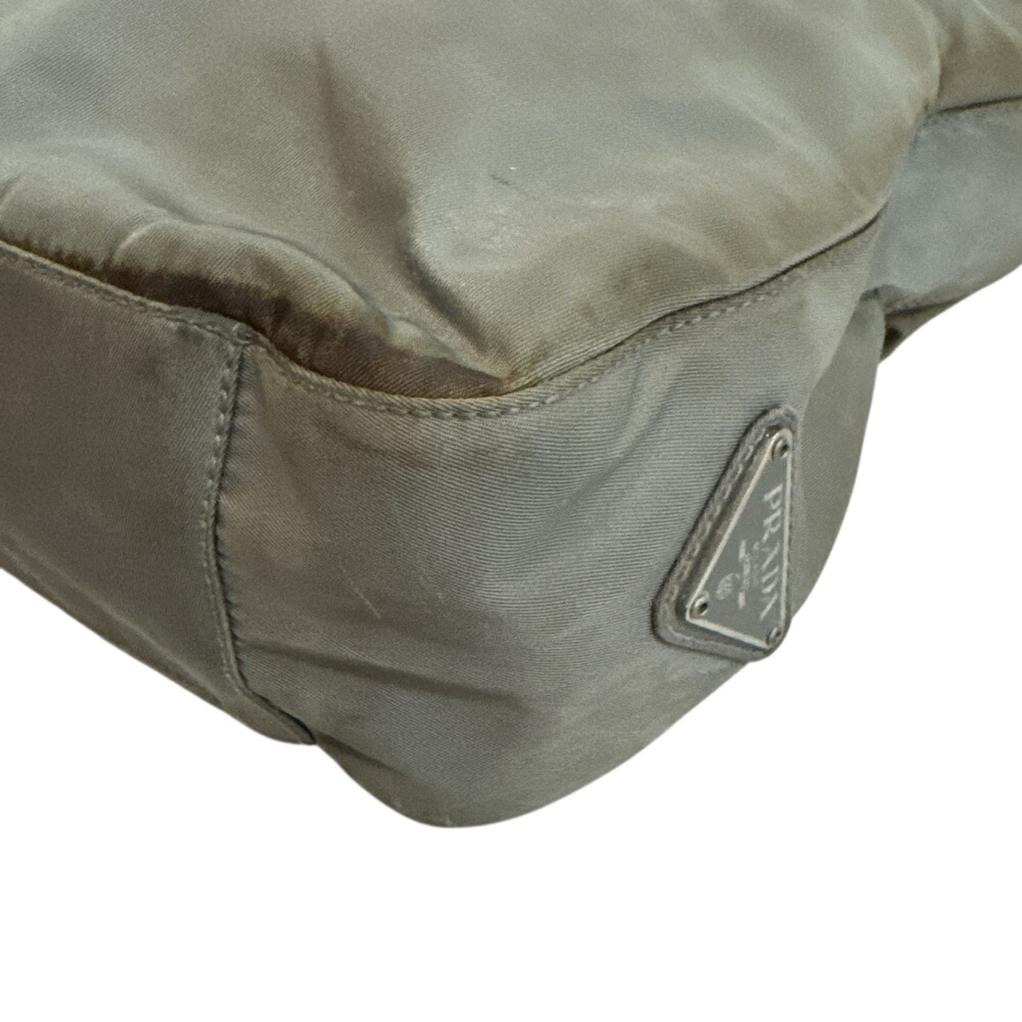 Prada Green Canvas Handbag (Pre-Owned)