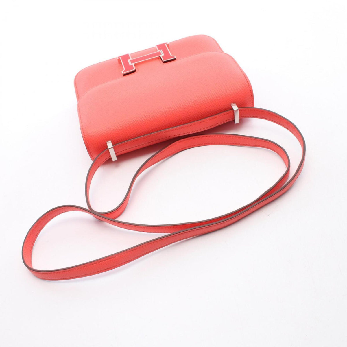 Hermes Red Color Epsom Leather Handbag Shoulder Bag (Pre-Owned)