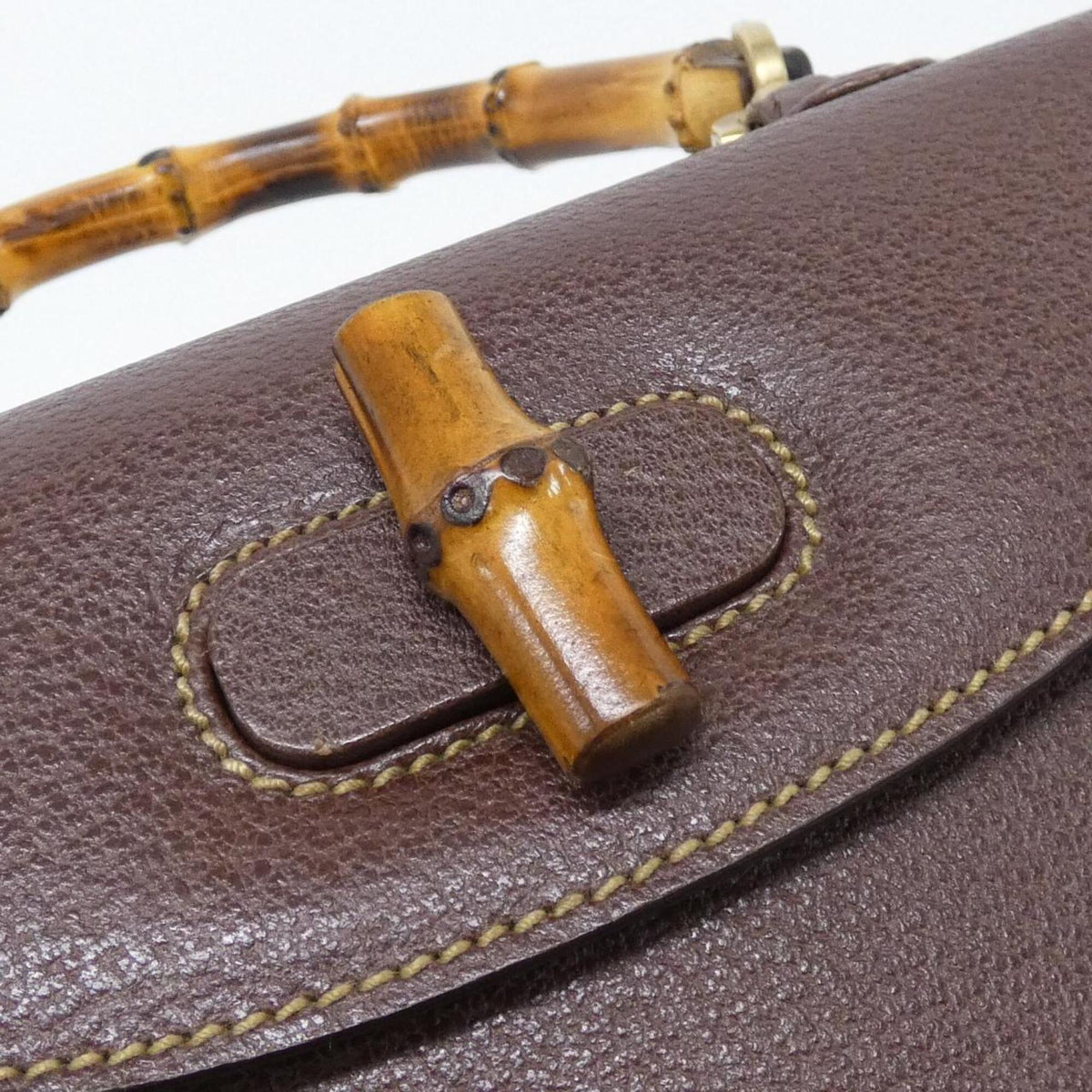Gucci Dark Brown Leather Handbag (Pre-Owned)