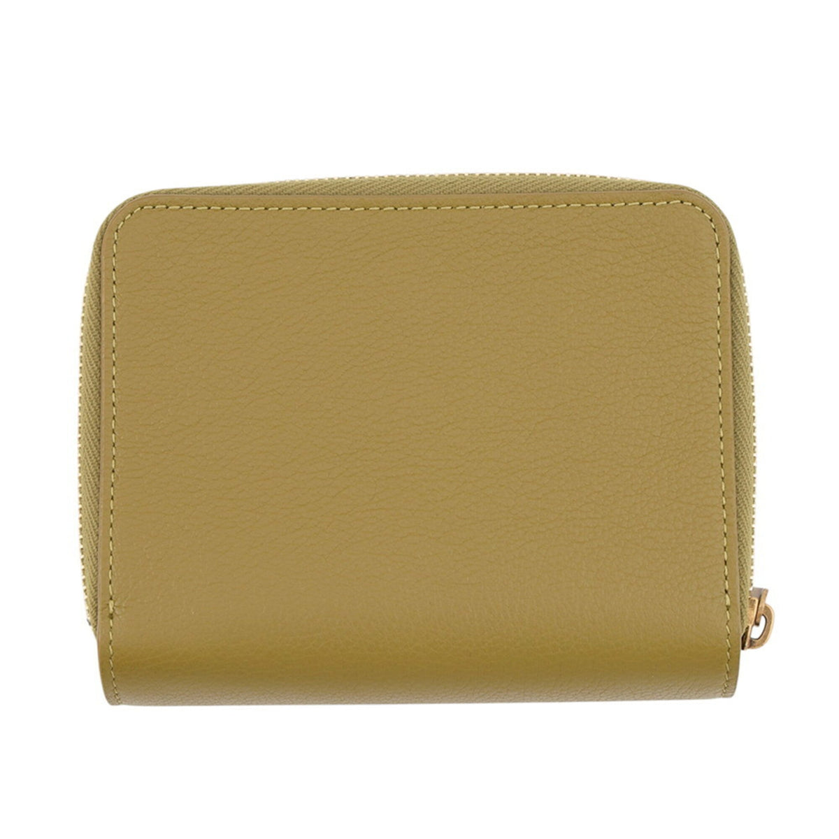 Yves Saint Laurent Green Leather Wallet (Bi-Fold) (Pre-Owned)