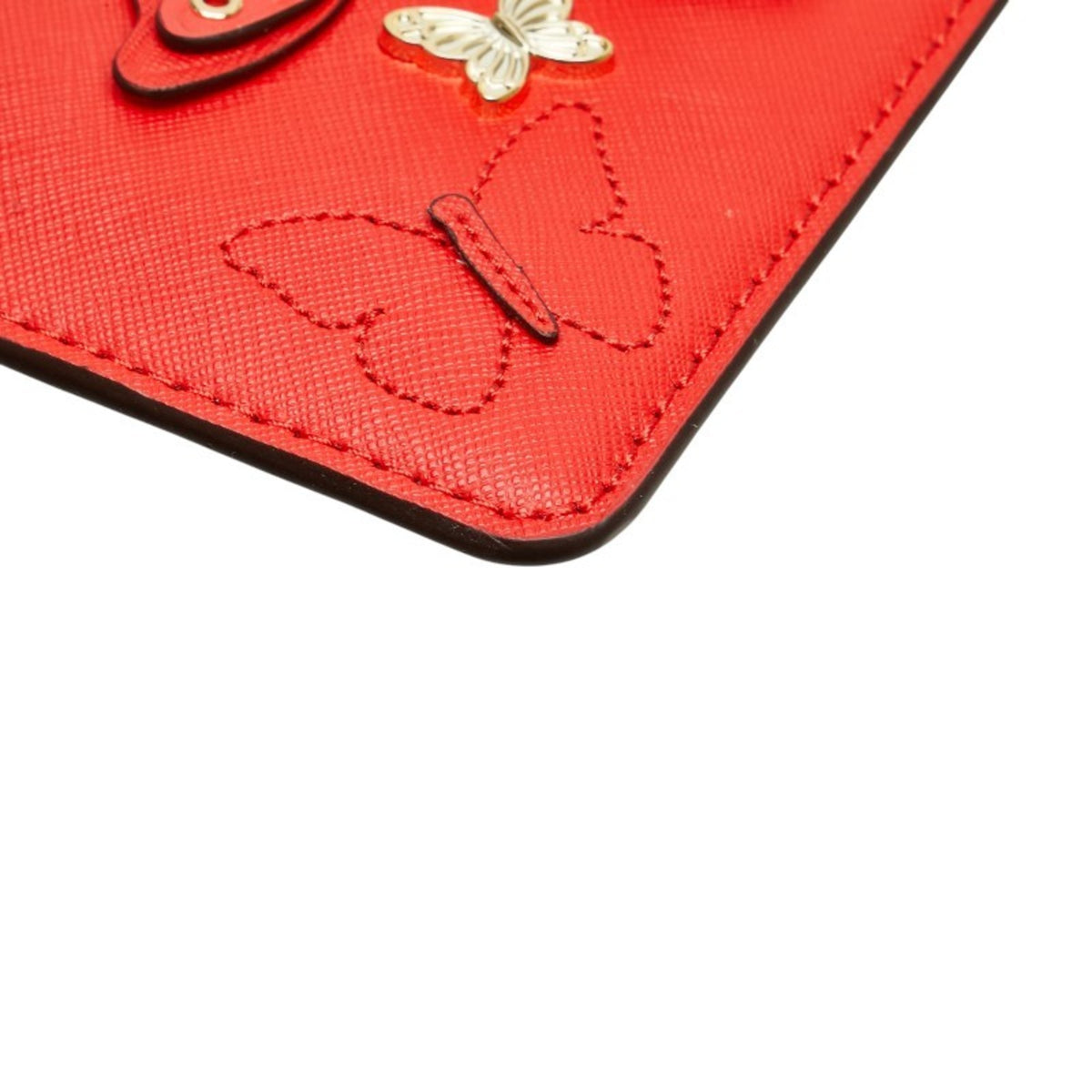 Michael Kors Red Color Leather Clutch Bag (Pre-Owned)