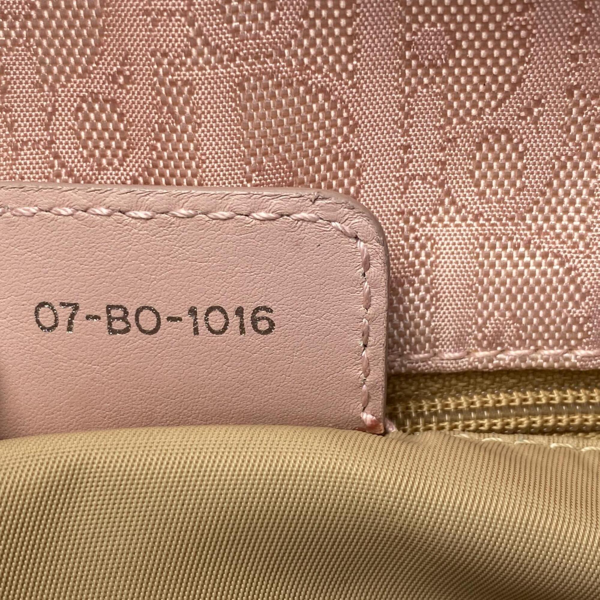 Christian Dior Pink Canvas Handbag Tote Bag (Pre-Owned)