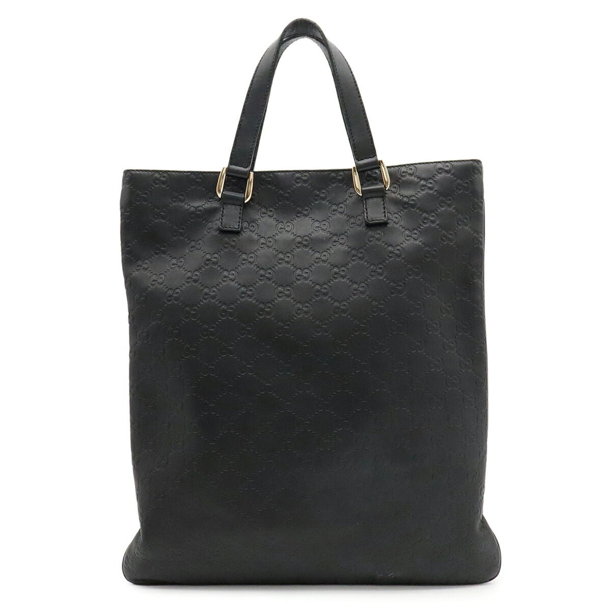 Gucci Guccissima Black Gg Leather Handbag Shoulder Bag Tote Bag (Pre-Owned)