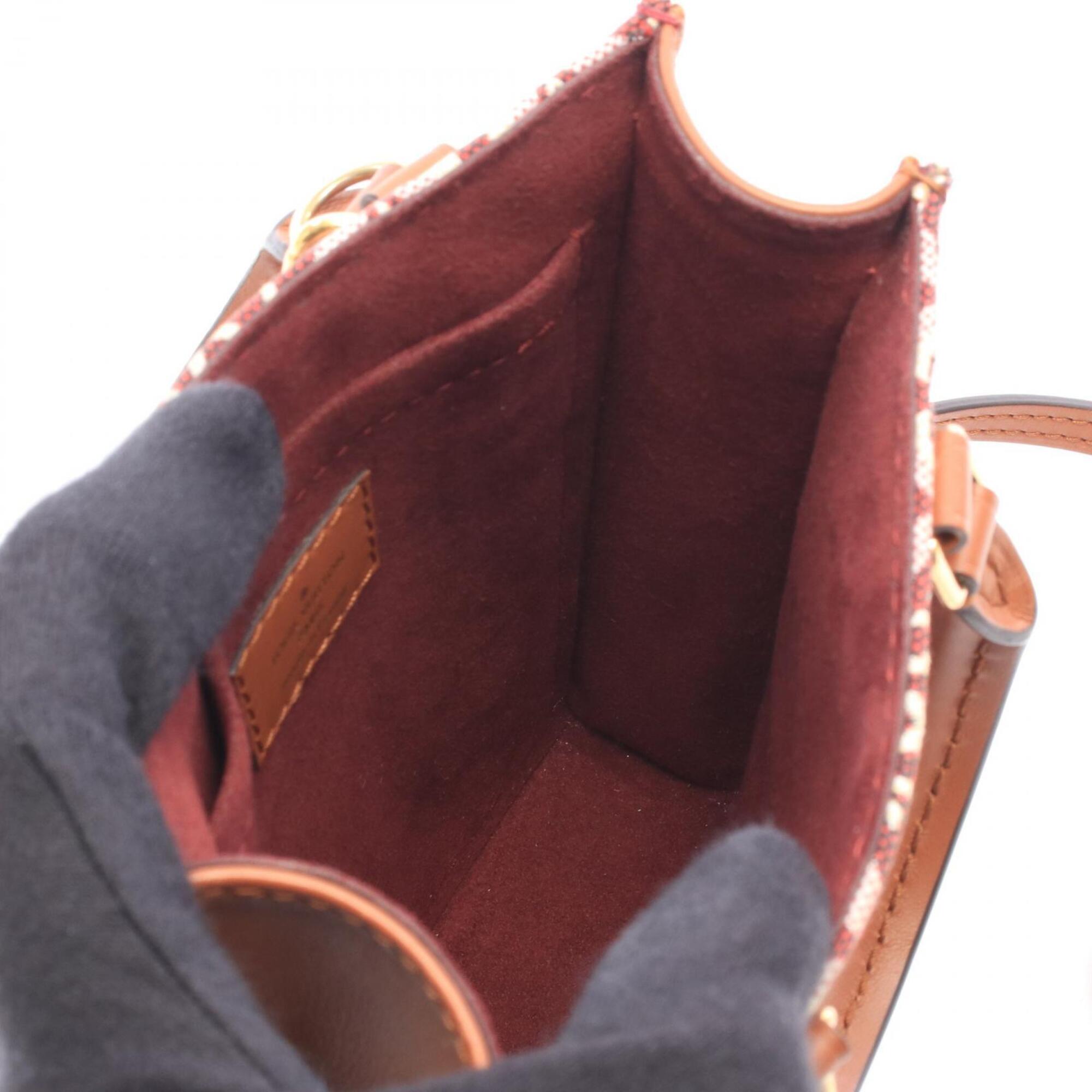 Louis Vuitton Bordeaux Brown Canvas Leather Handbag (Pre-Owned)