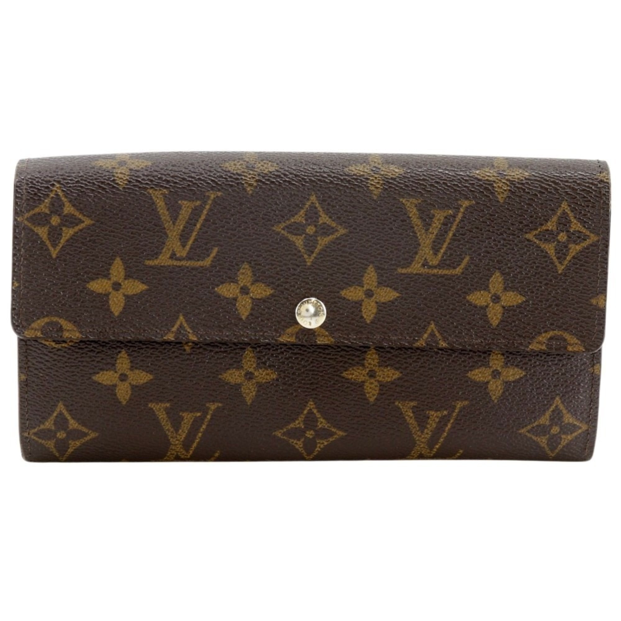 Louis Vuitton Brown Monogram Canvas Long Wallet (Bi-Fold) (Pre-Owned)
