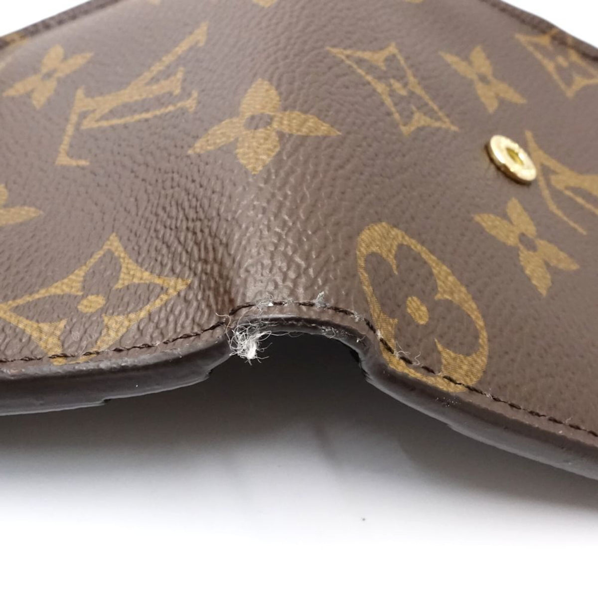 Louis Vuitton Monogram Beige Brown Monogram Wallet (Tri-Fold) (Pre-Owned)