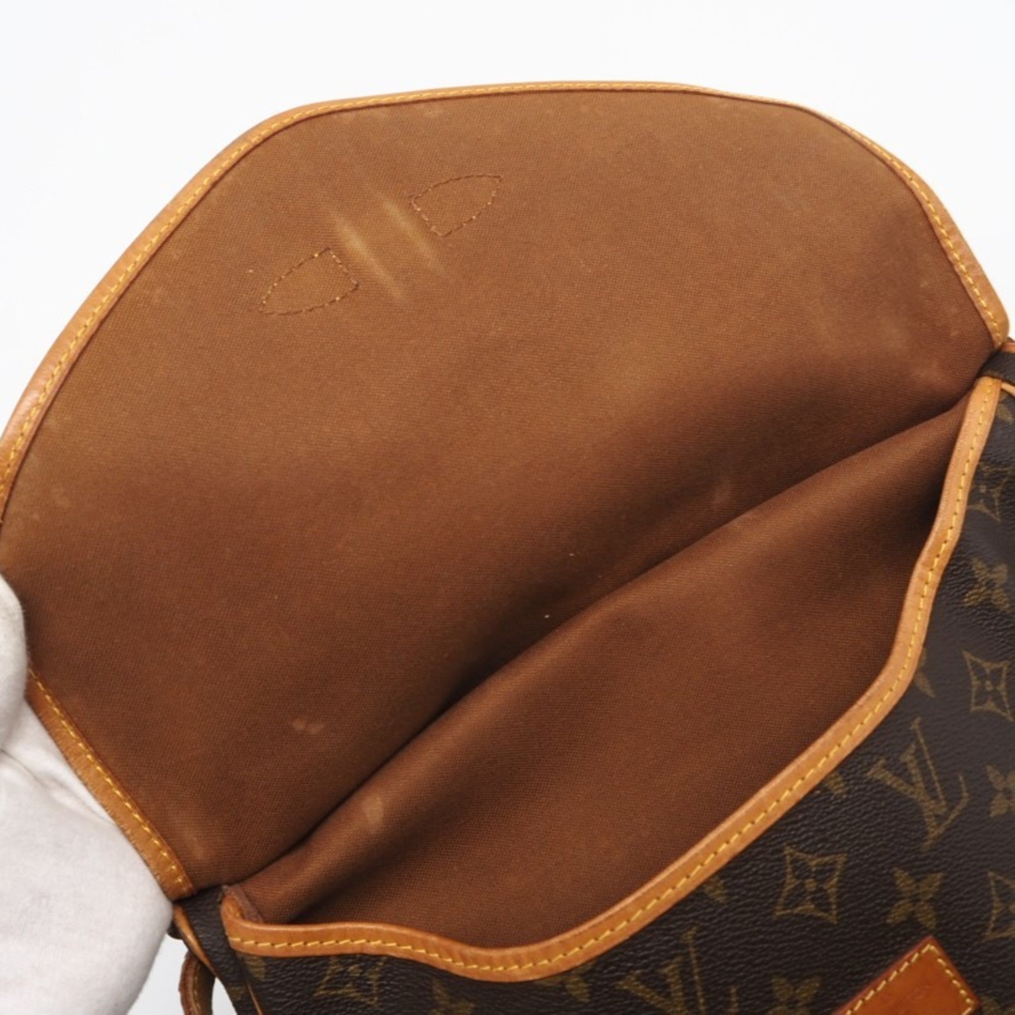 Louis Vuitton Monogram Brown Coated Canvas Leather Shoulder Bag (Pre-Owned)